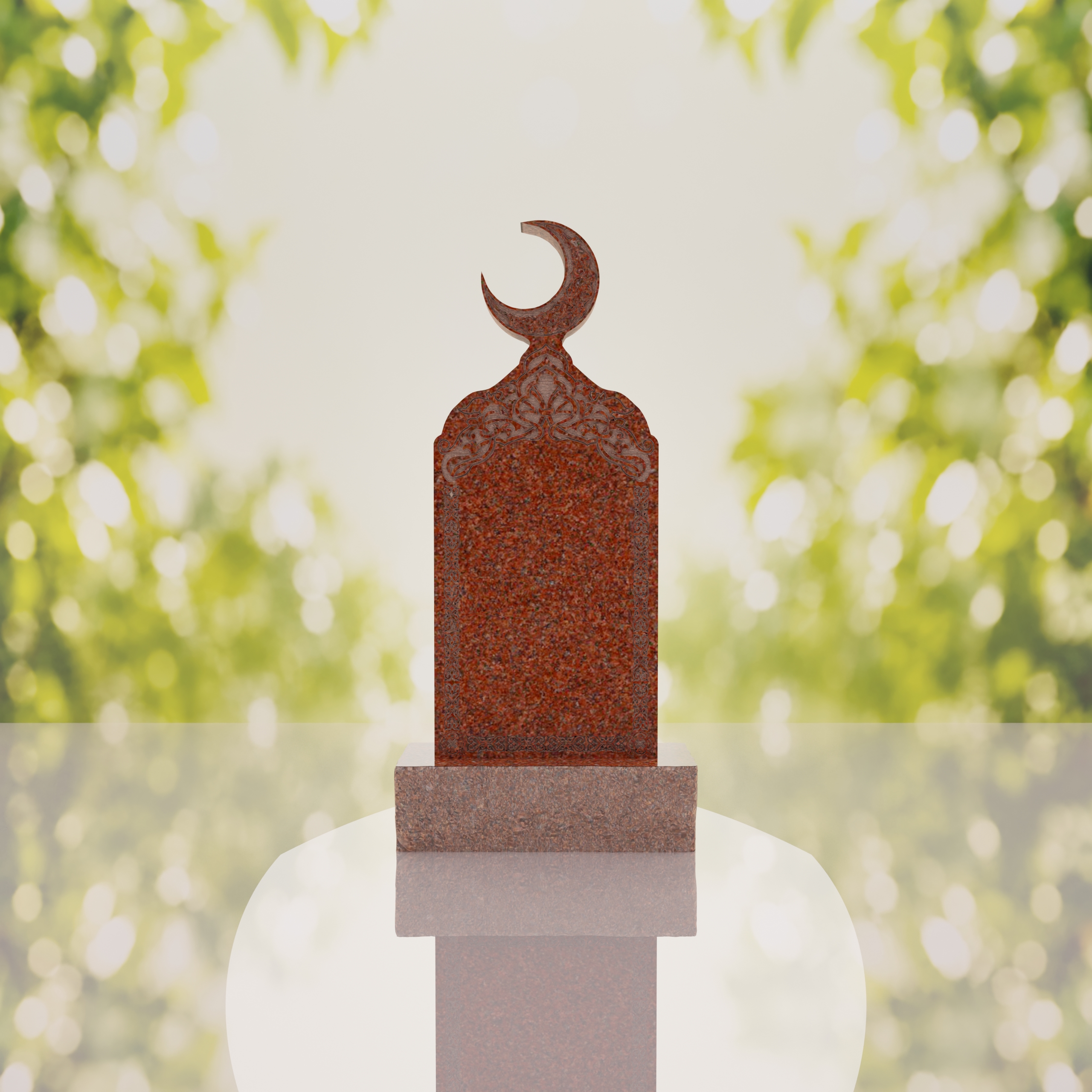 Islamic Crescent Granite Headstone thumbnail 14
