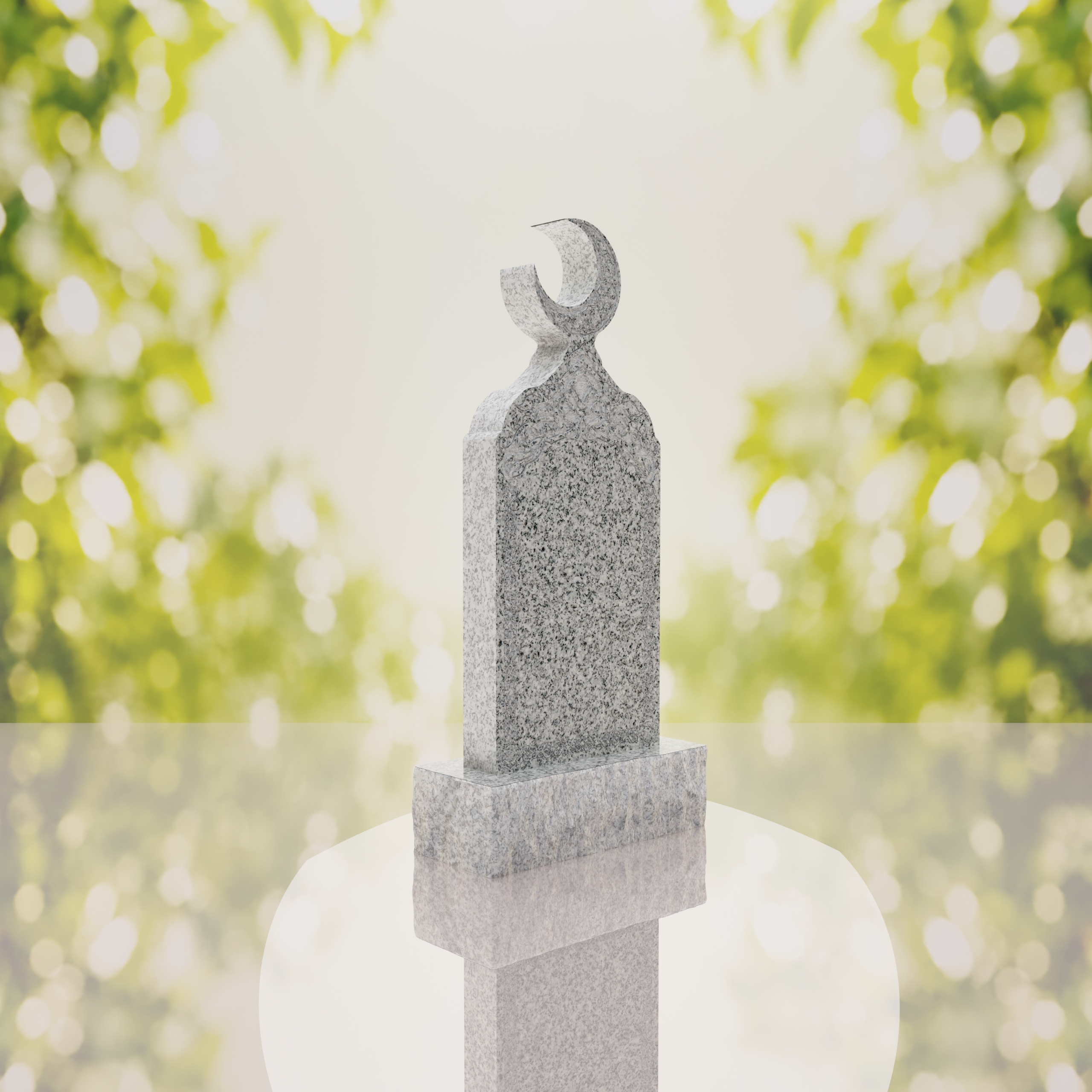 Islamic Crescent Granite Headstone thumbnail 7