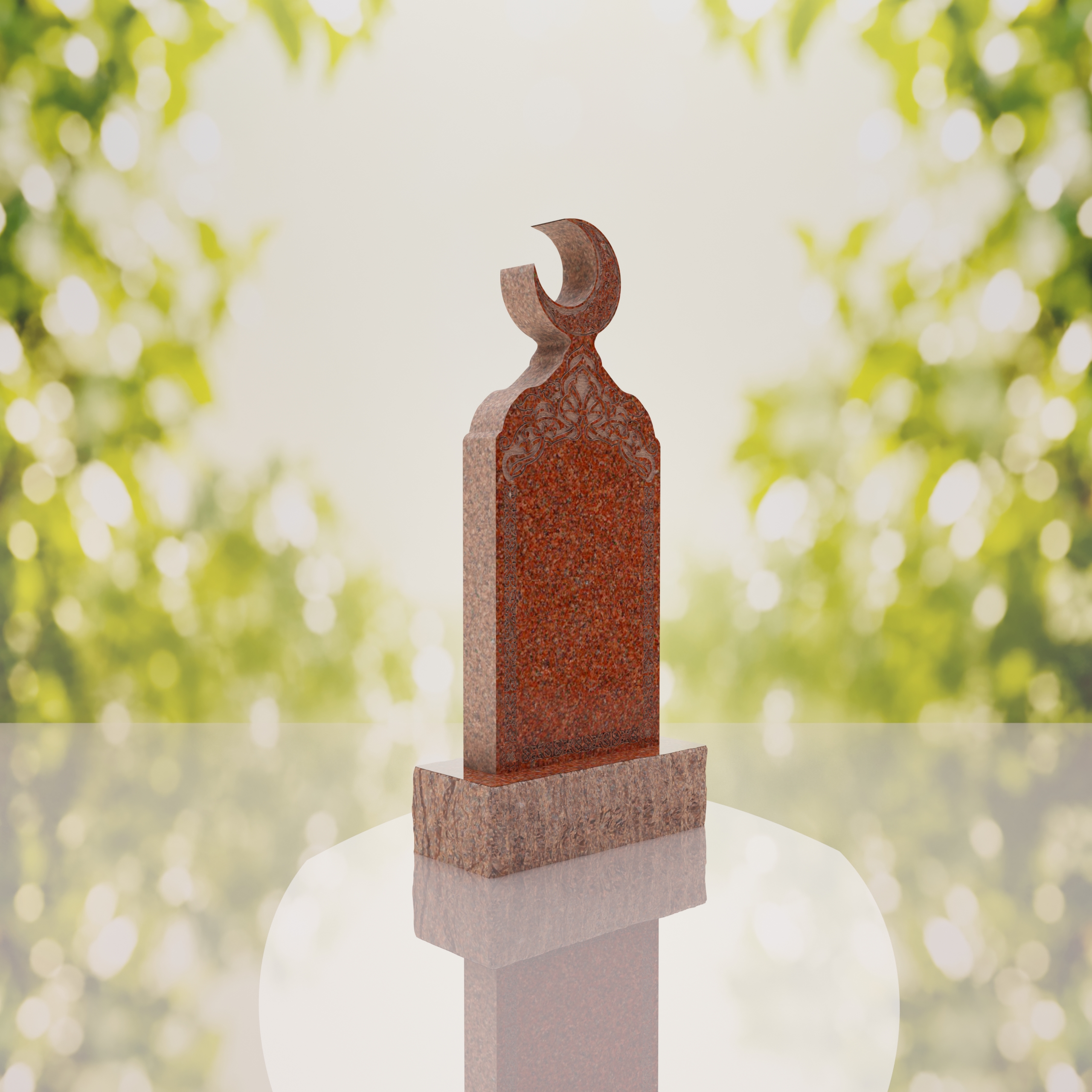 Islamic Crescent Granite Headstone thumbnail 13