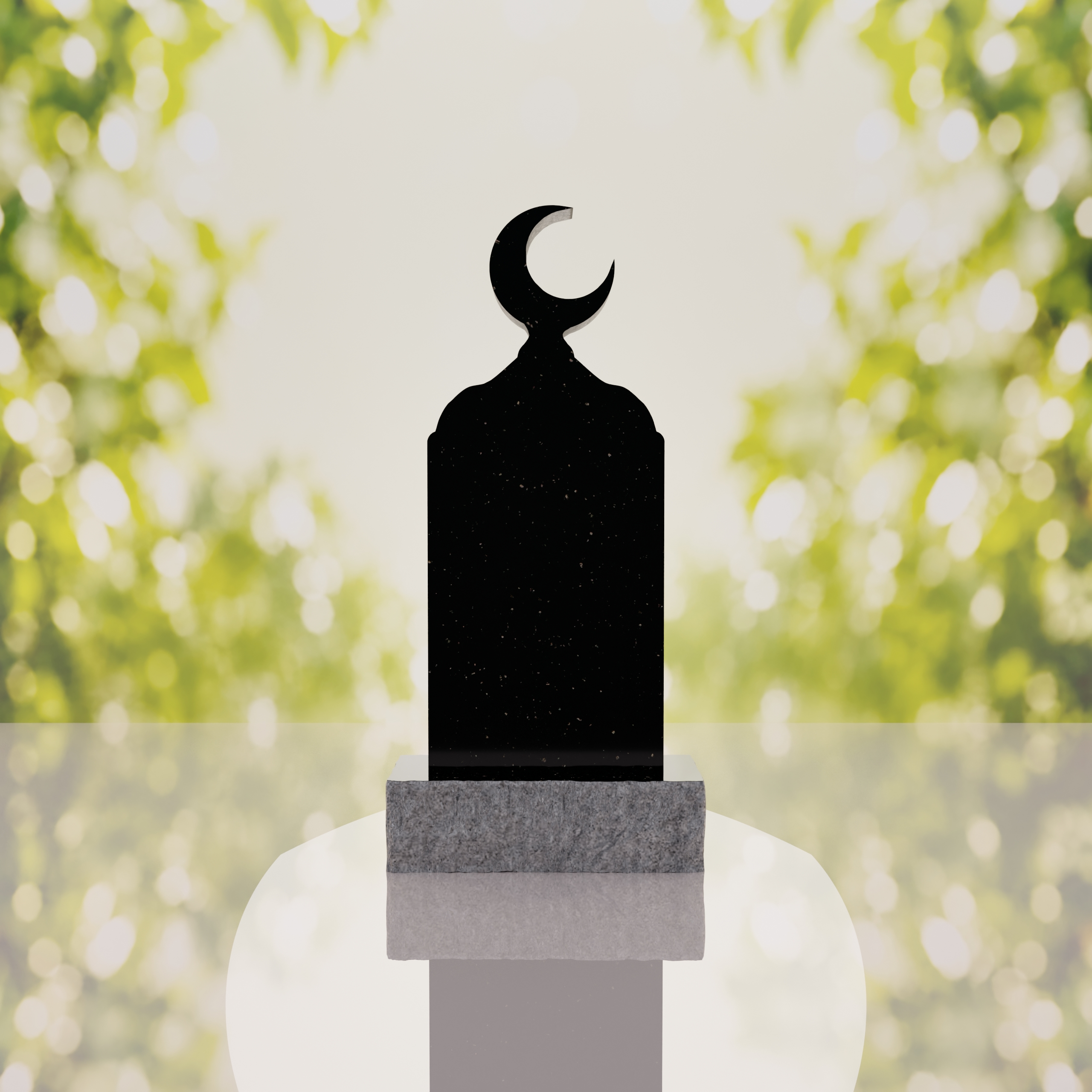 Islamic Crescent Granite Headstone thumbnail 6