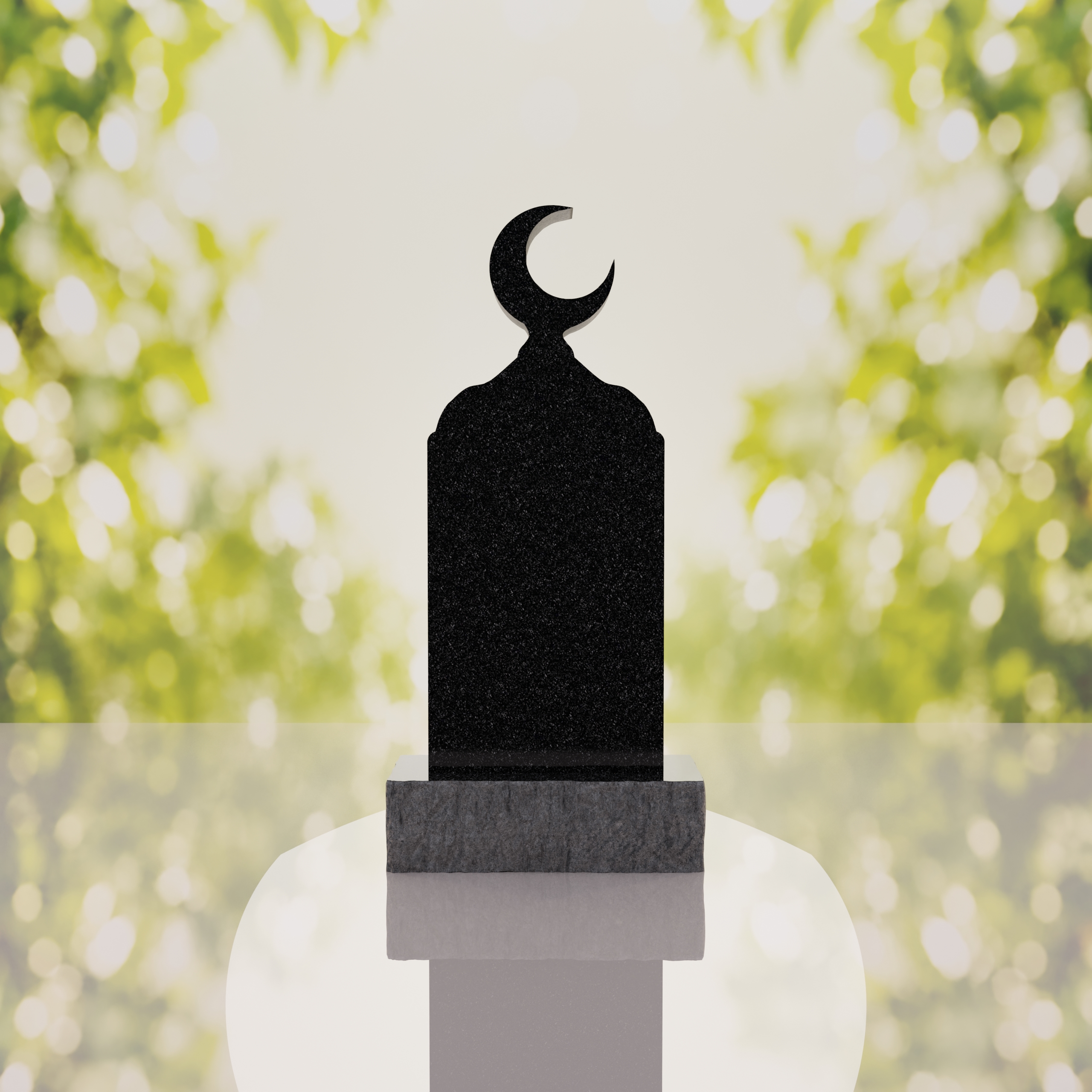 Islamic Crescent Granite Headstone thumbnail 12