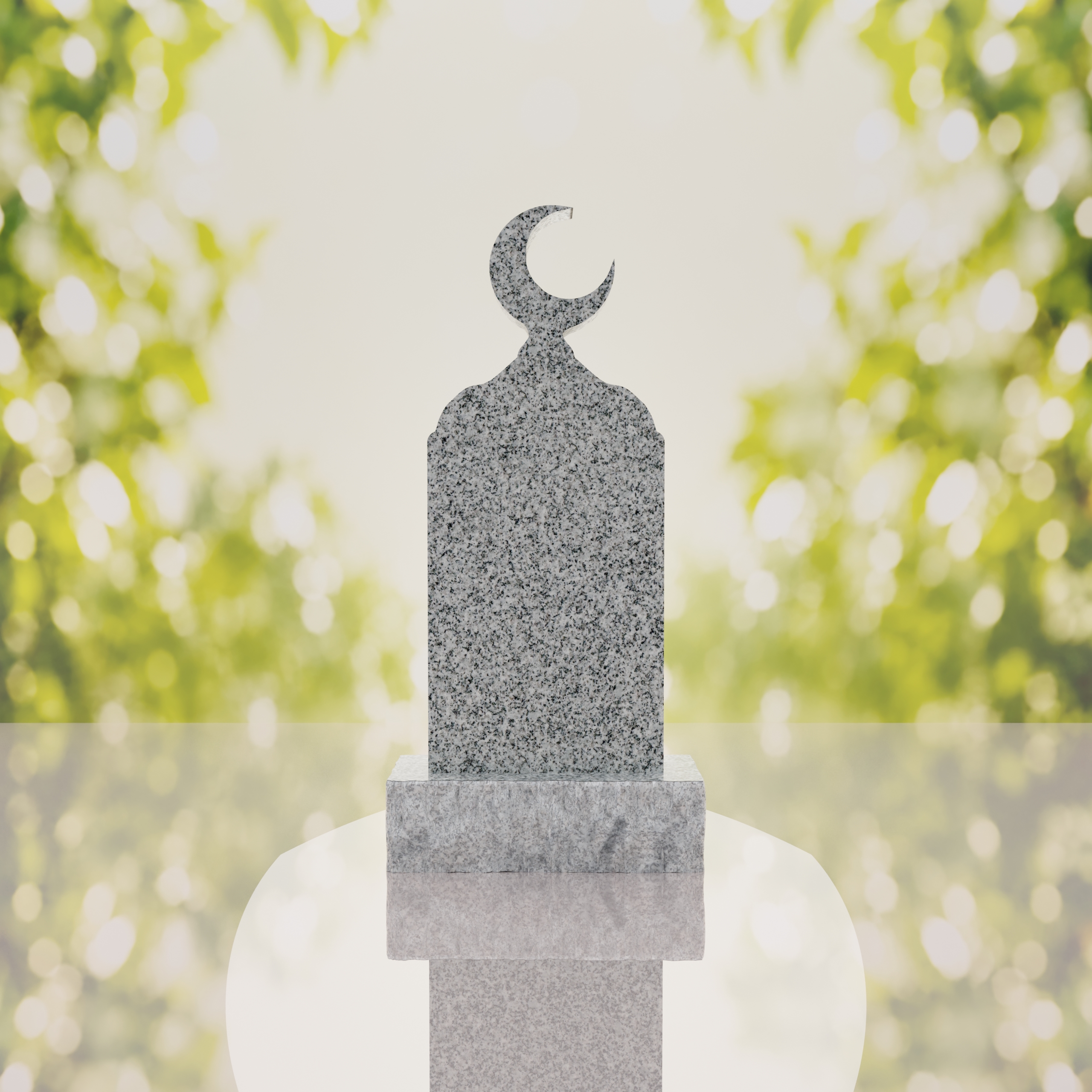 Islamic Crescent Granite Headstone thumbnail 9