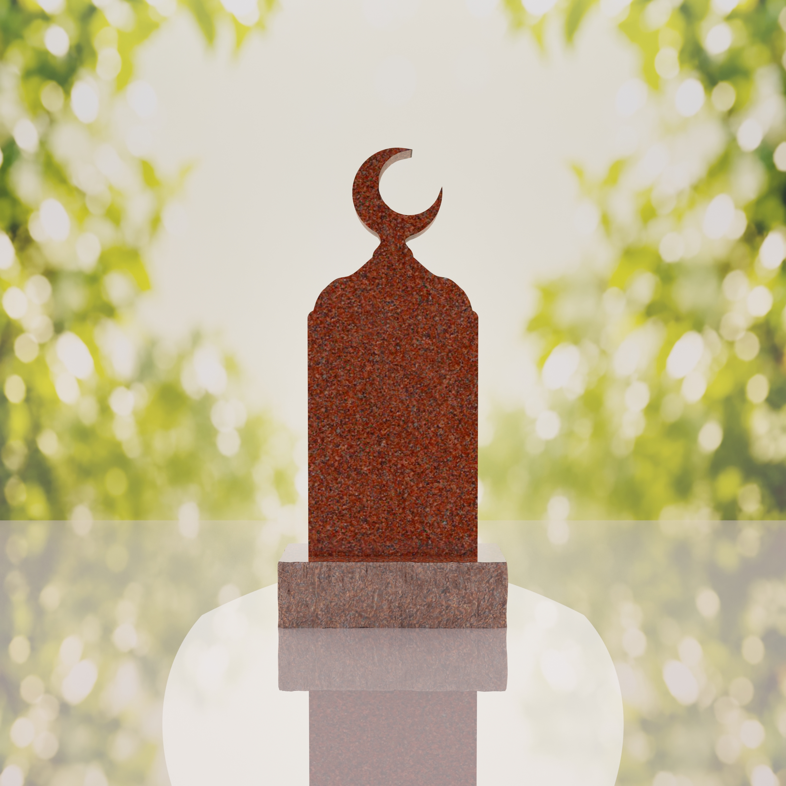 Islamic Crescent Granite Headstone thumbnail 15