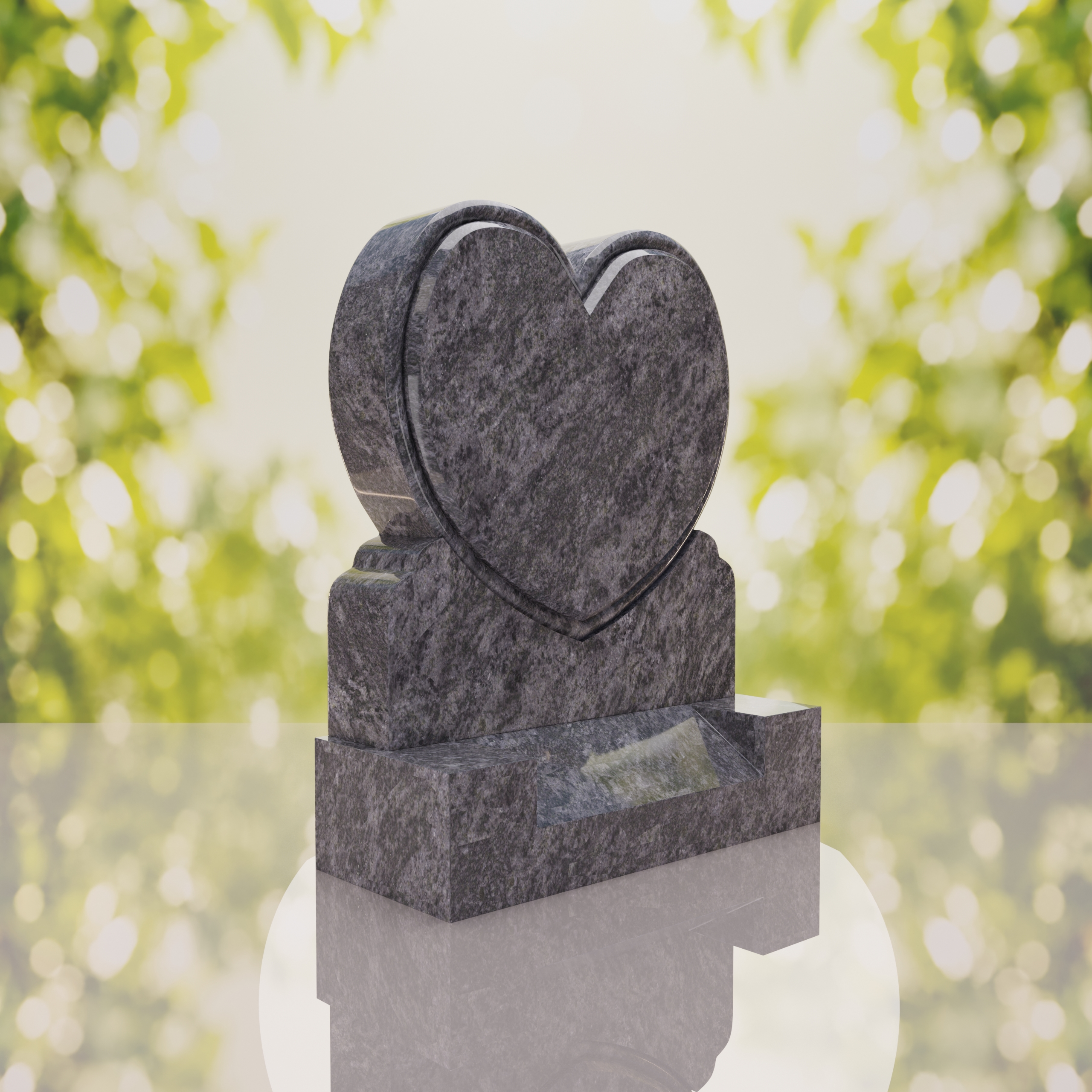 Heart Upright Headstone thumbnail 2