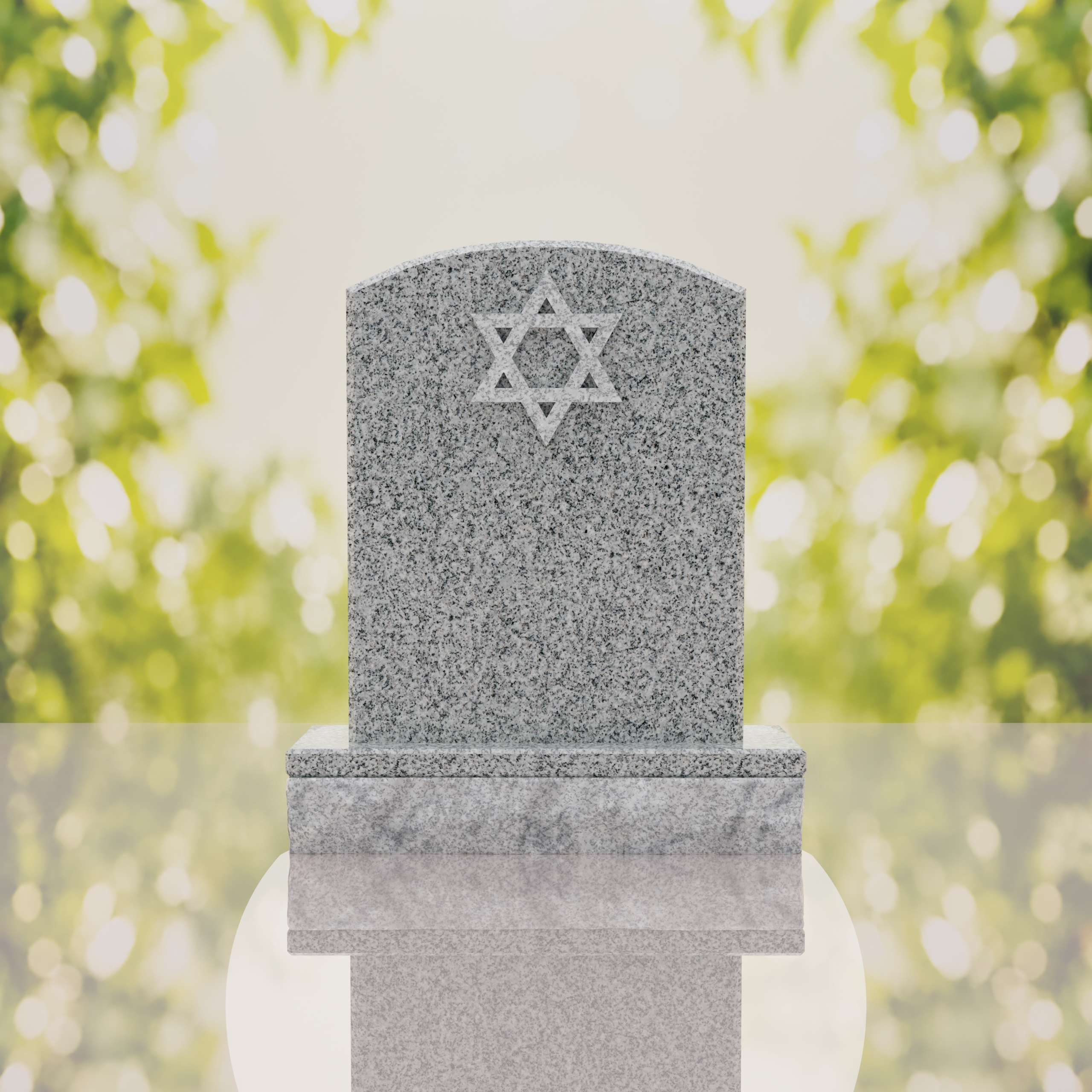 Star of David Granite Headstone thumbnail 11