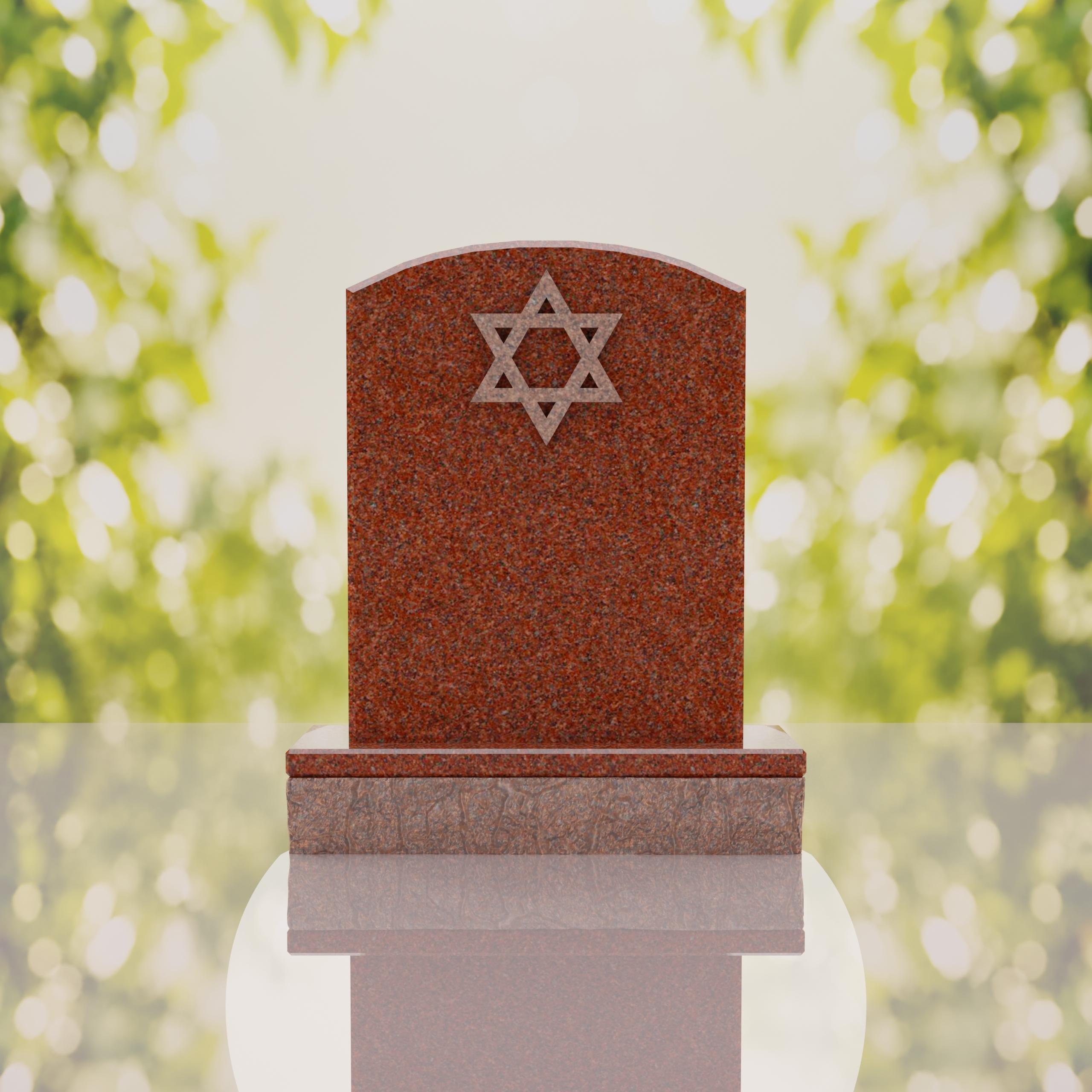 Star of David Granite Headstone thumbnail 14