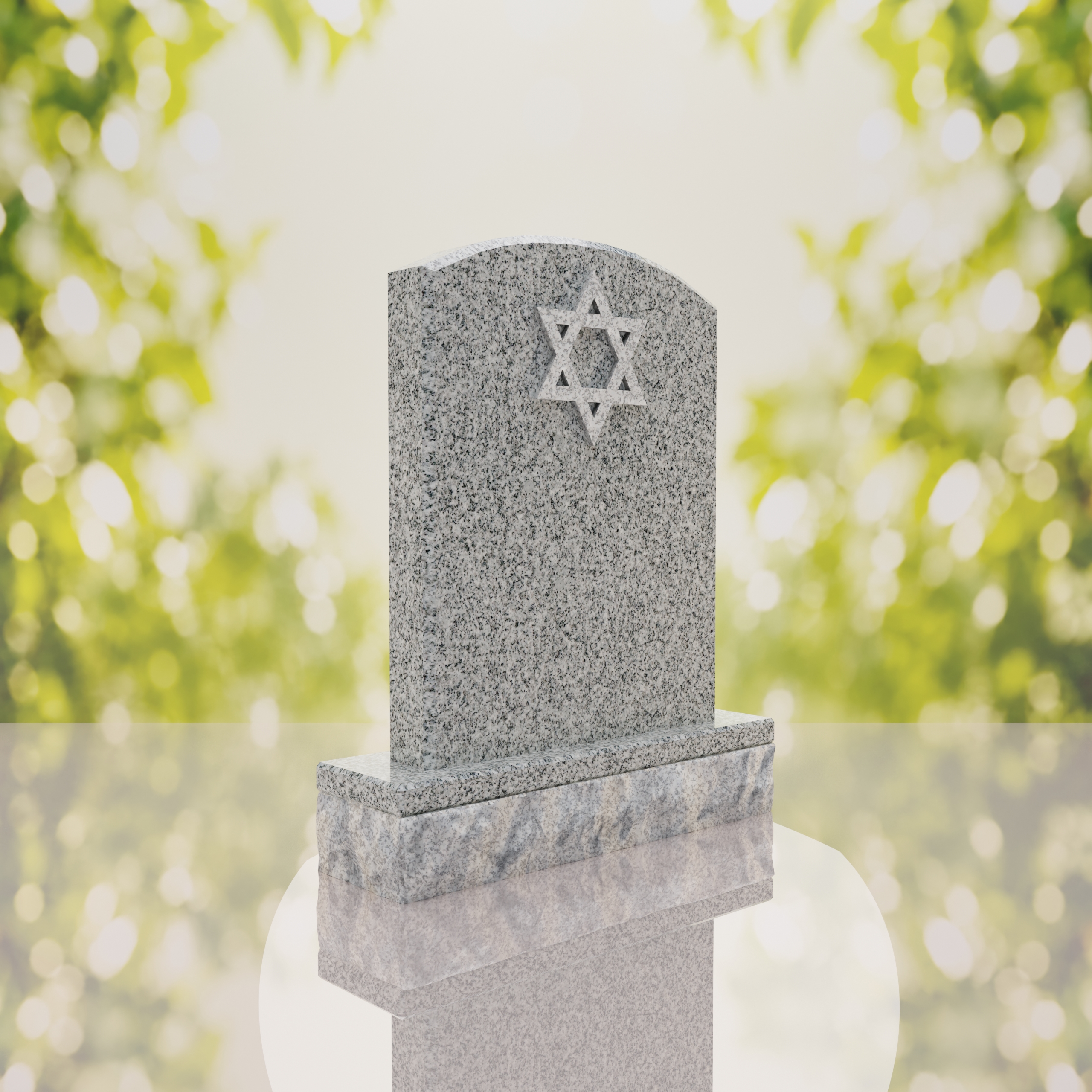 Star of David Granite Headstone thumbnail 10
