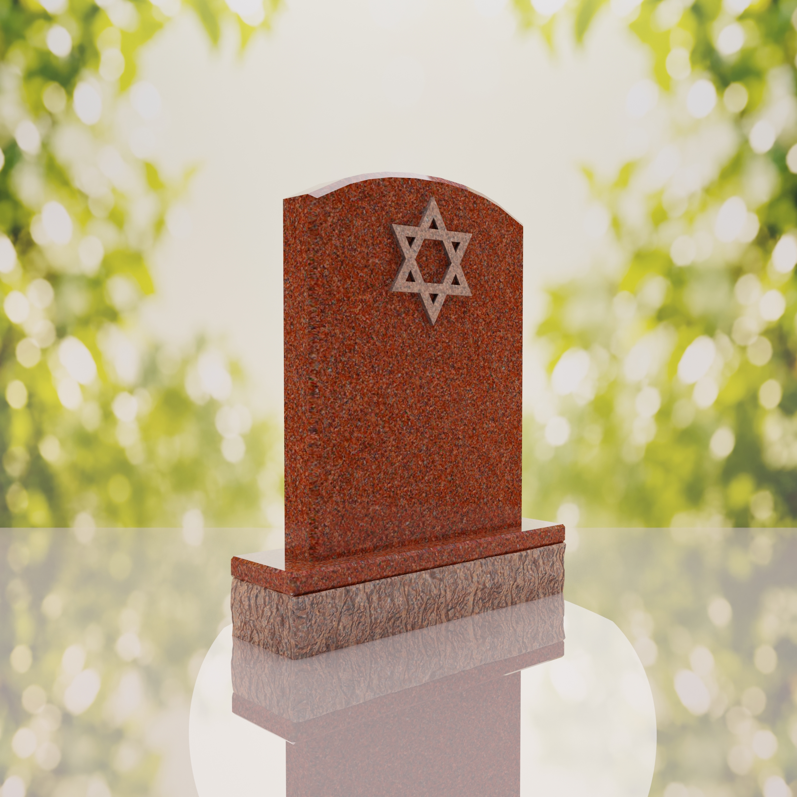 Star of David Granite Headstone thumbnail 13