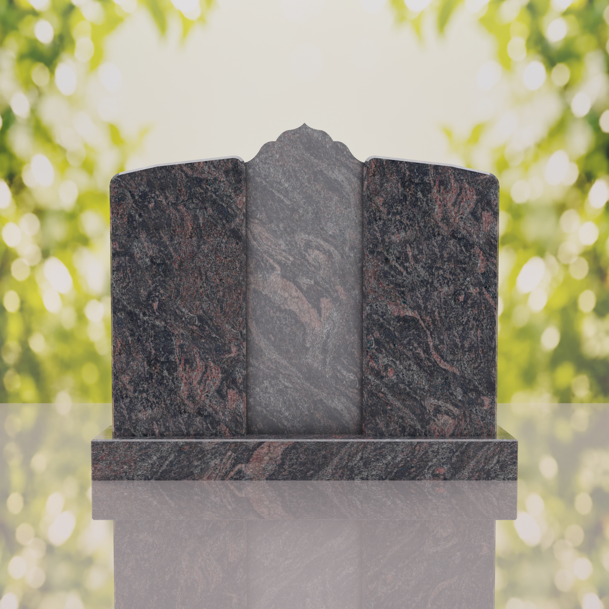 Companion Islamic Granite Headstone with Crescent & Star thumbnail 12