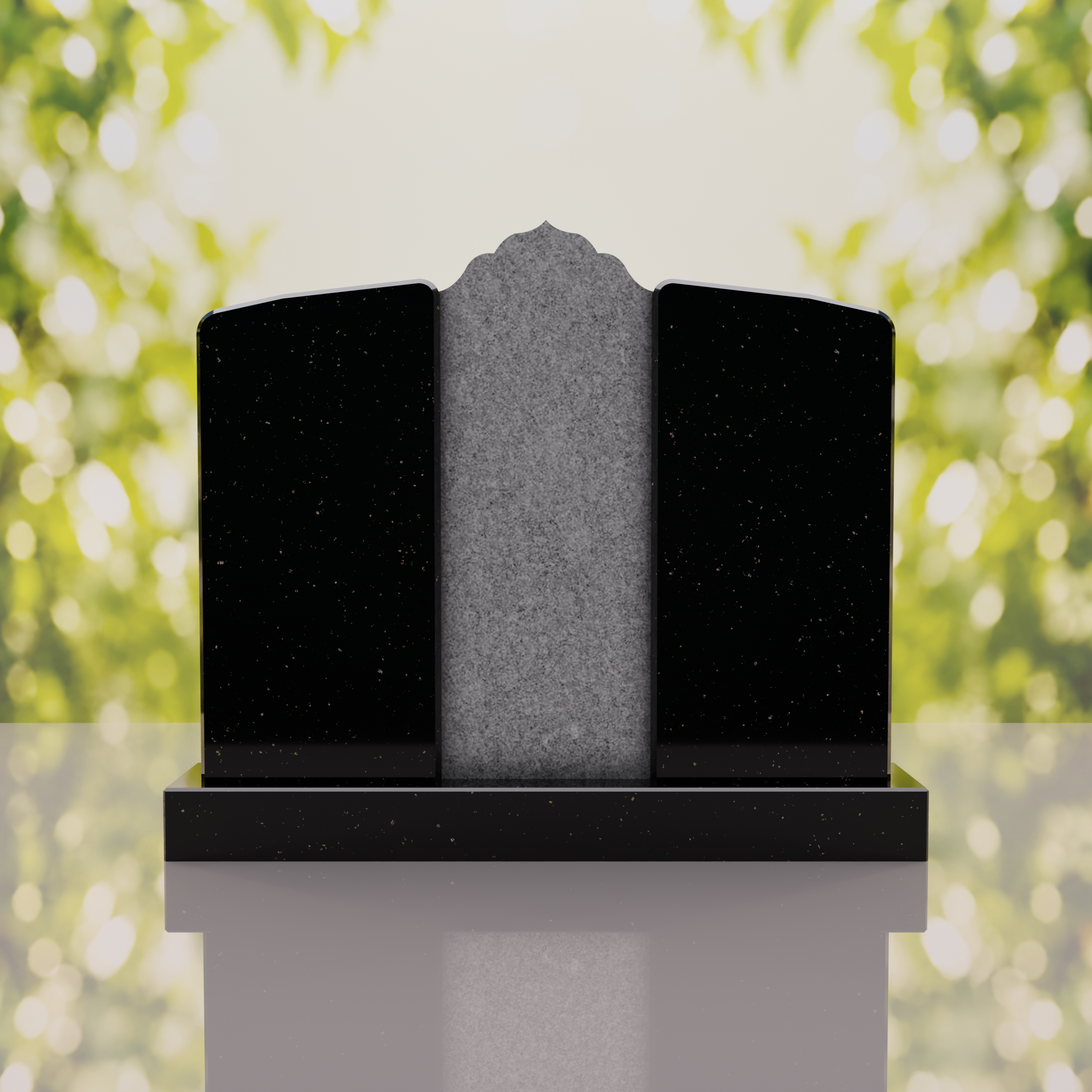Companion Islamic Granite Headstone with Crescent & Star thumbnail 15