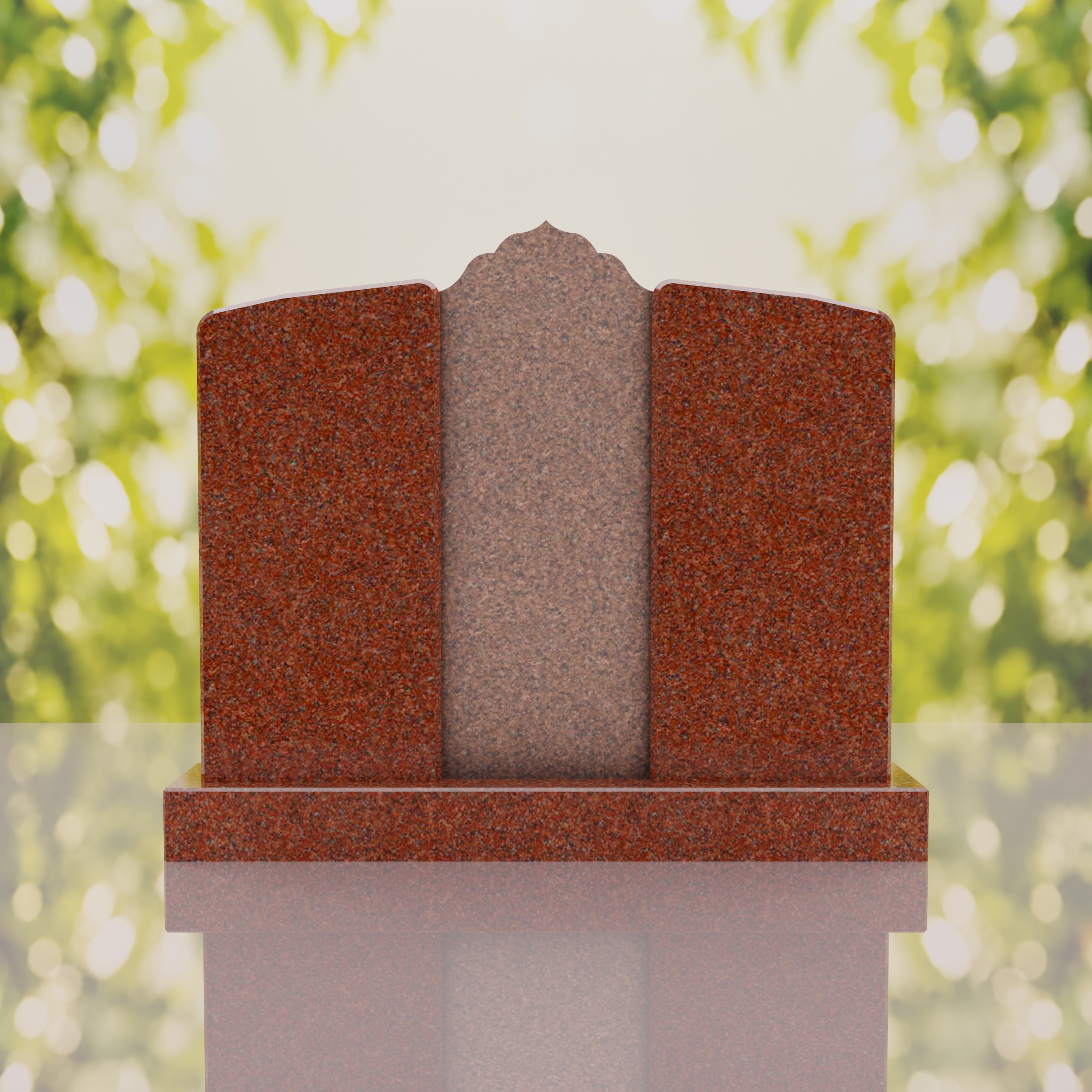 Companion Islamic Granite Headstone with Crescent & Star thumbnail 6