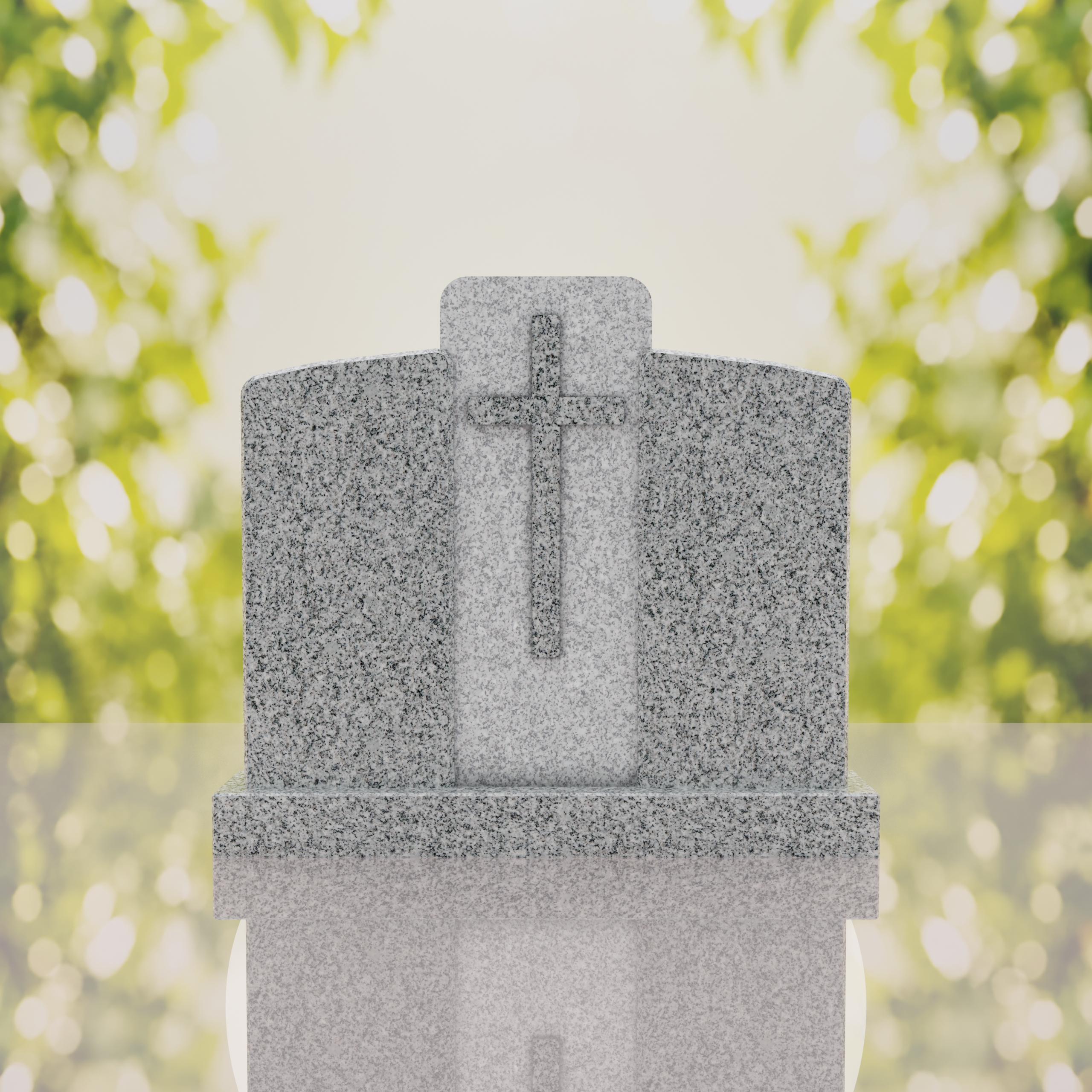 Companion Cross Panel Granite Headstone thumbnail 9
