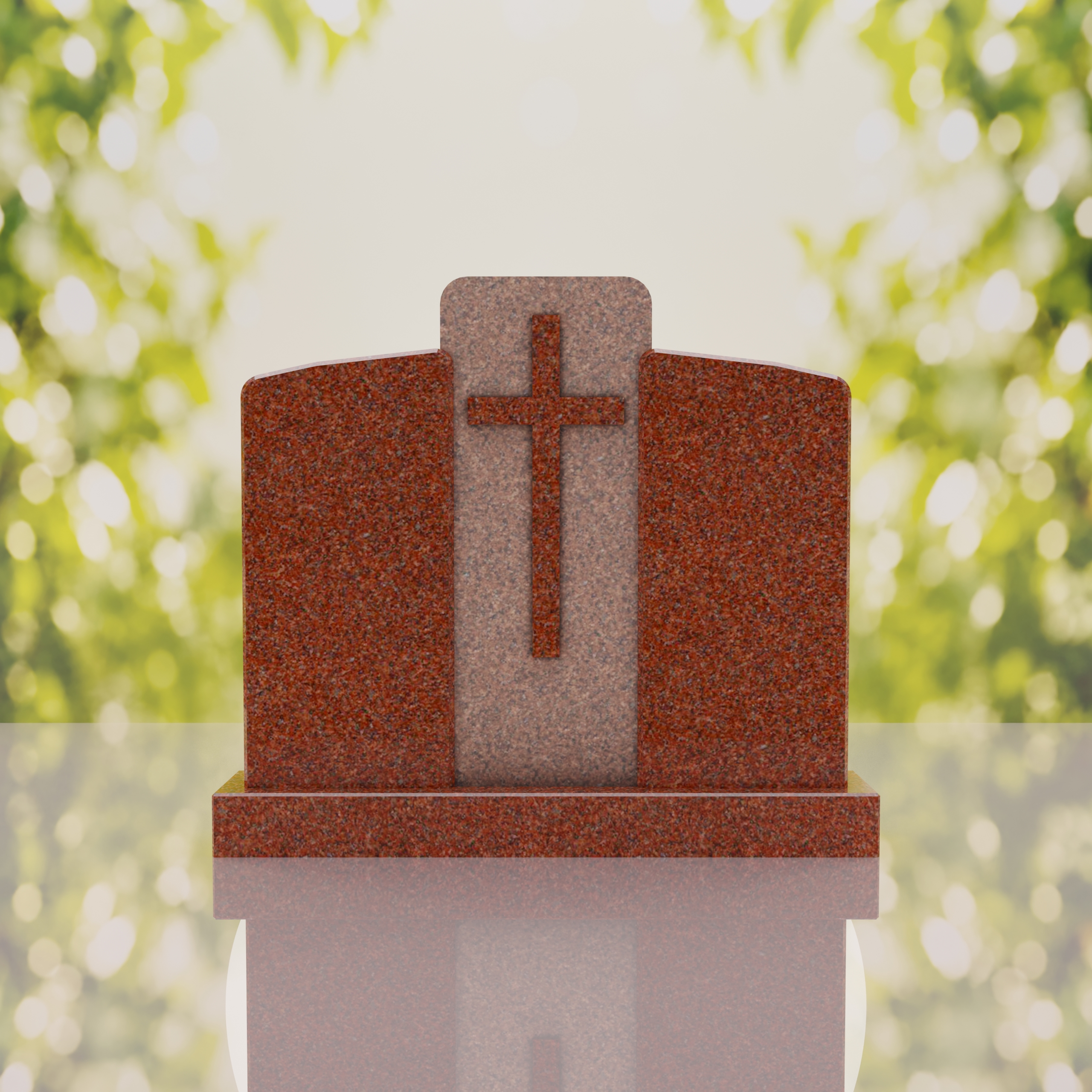 Companion Cross Panel Granite Headstone thumbnail 15