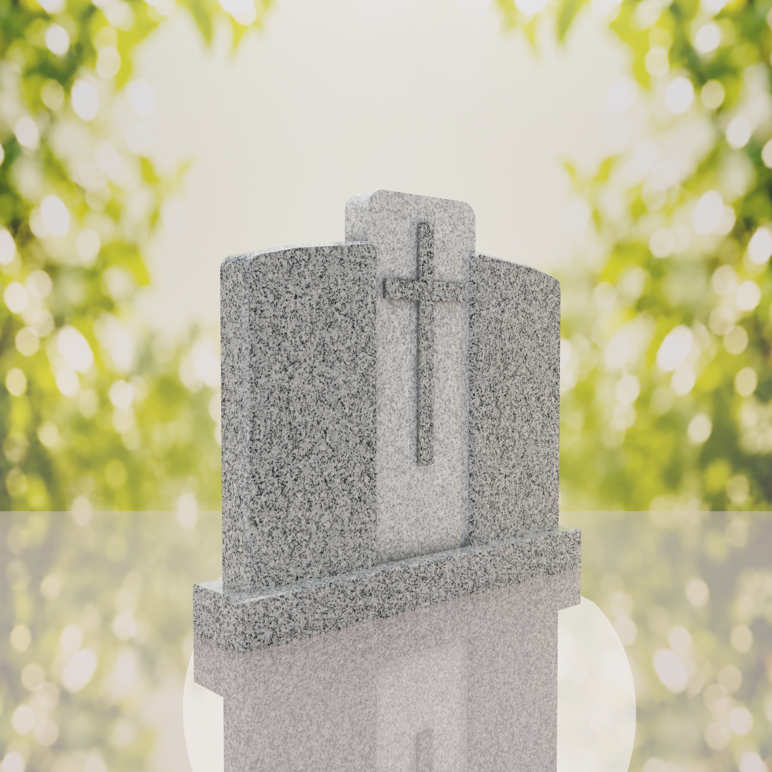 Companion Cross Panel Granite Headstone thumbnail 8