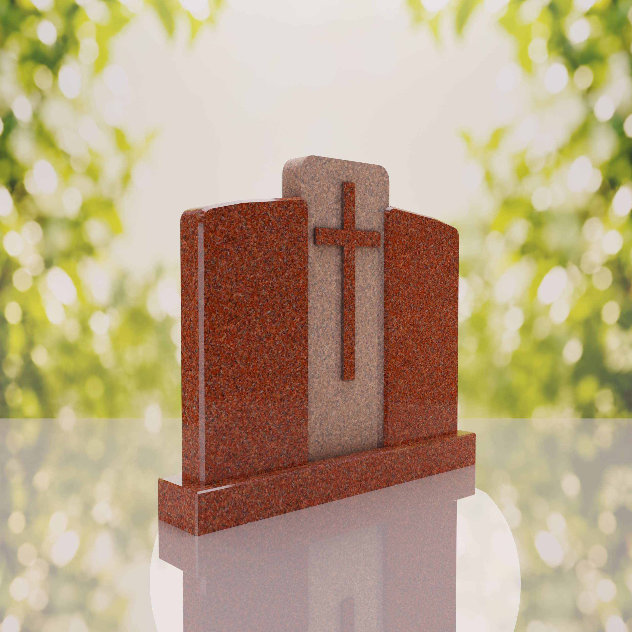 Companion Cross Panel Granite Headstone thumbnail 14