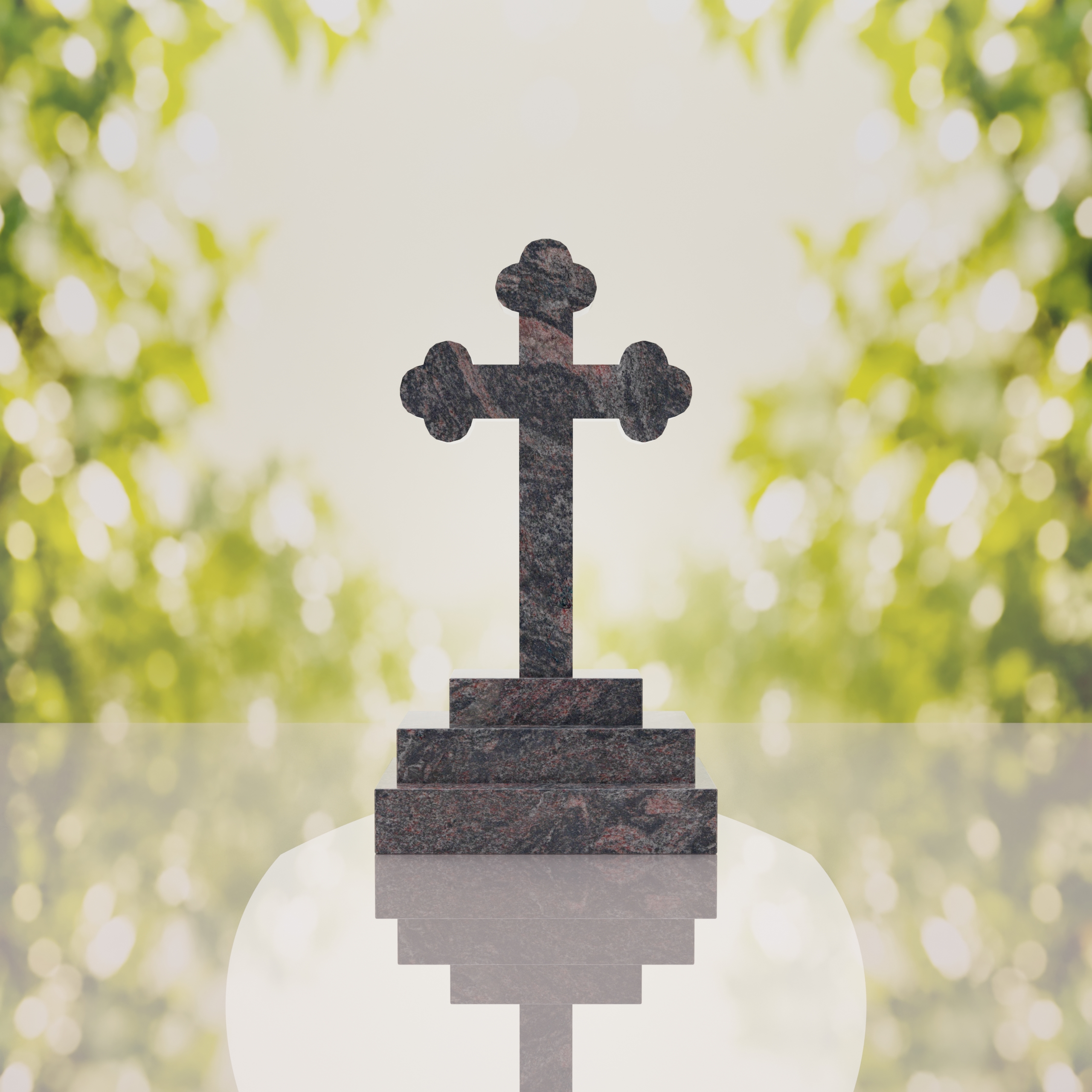 Traditional Christian Granite Cross Memorial thumbnail 5