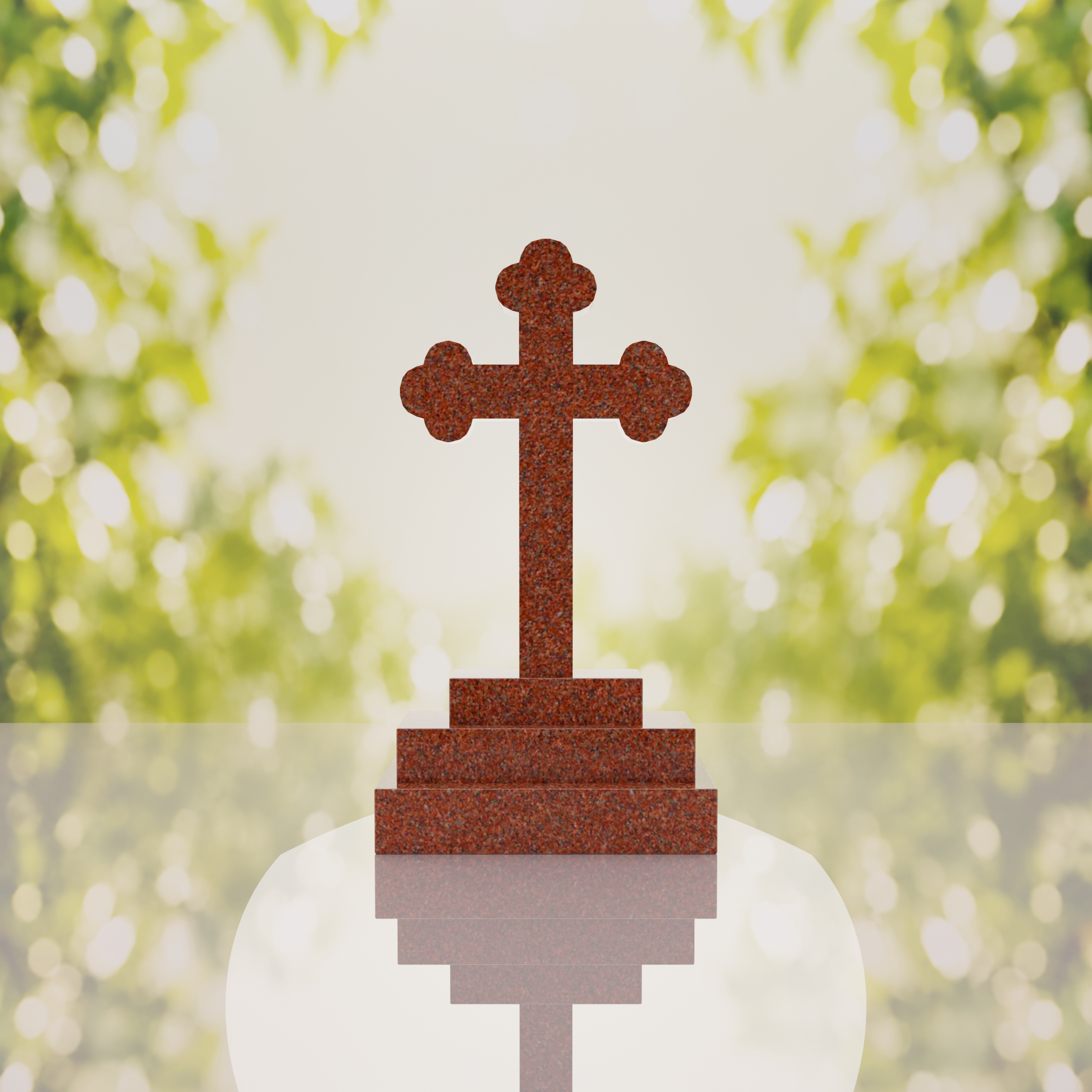 Traditional Christian Granite Cross Memorial thumbnail 2