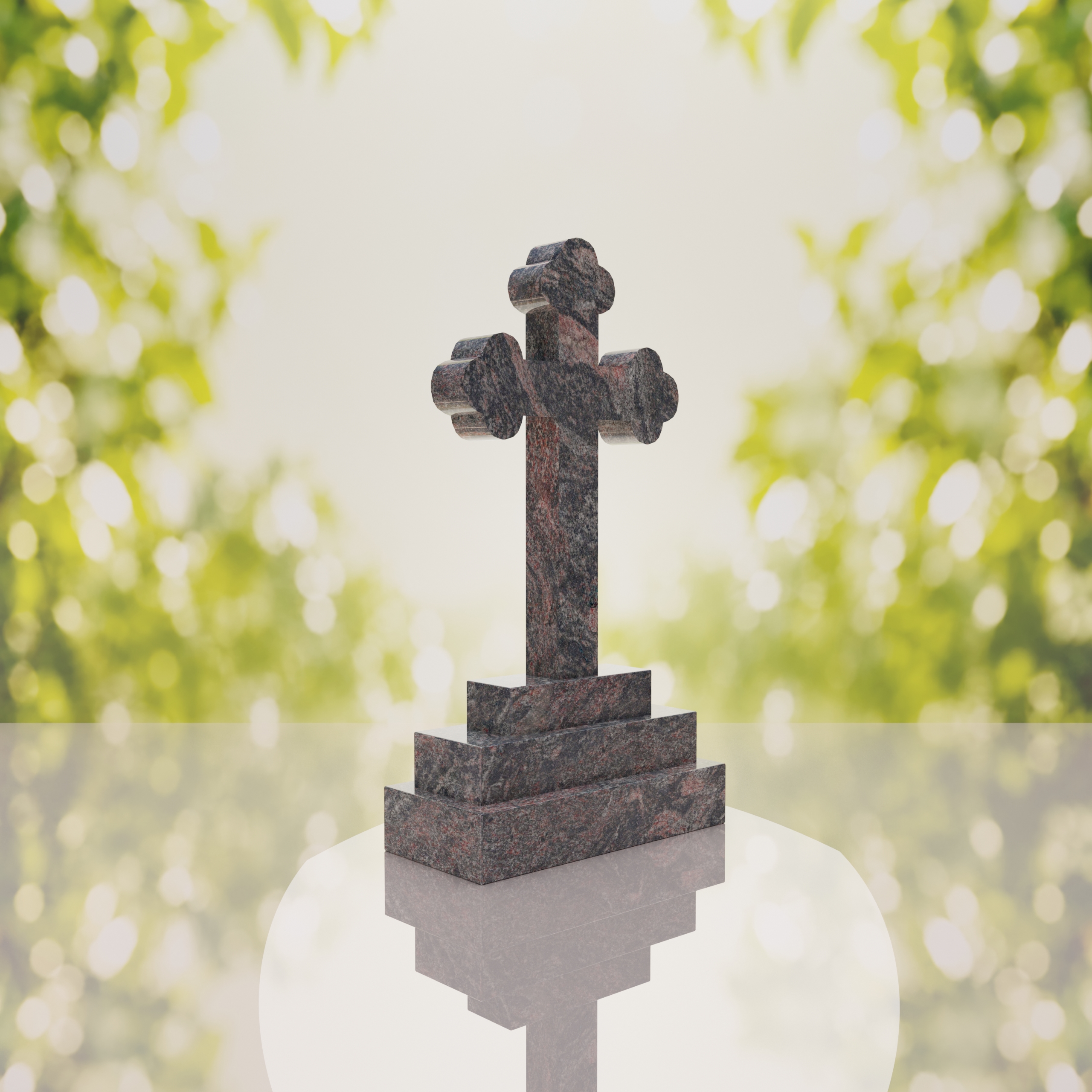 Traditional Christian Granite Cross Memorial thumbnail 4