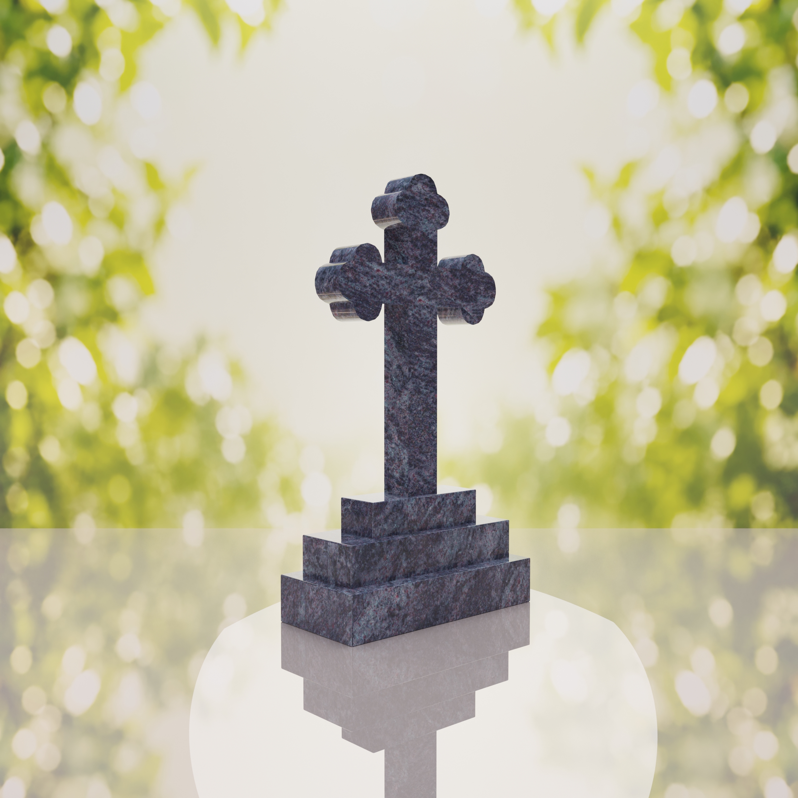 Traditional Christian Granite Cross Memorial thumbnail 7