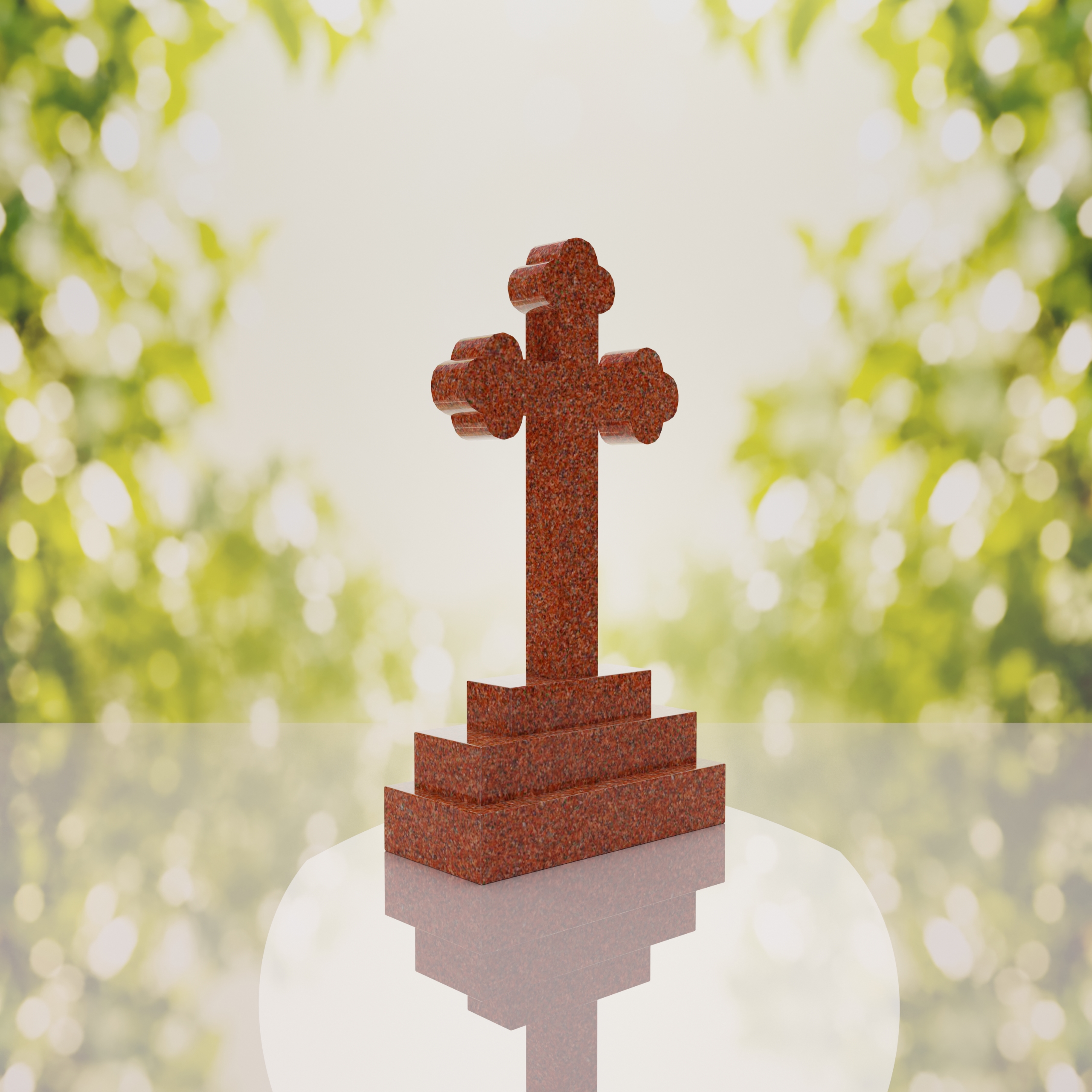 Traditional Christian Granite Cross Memorial