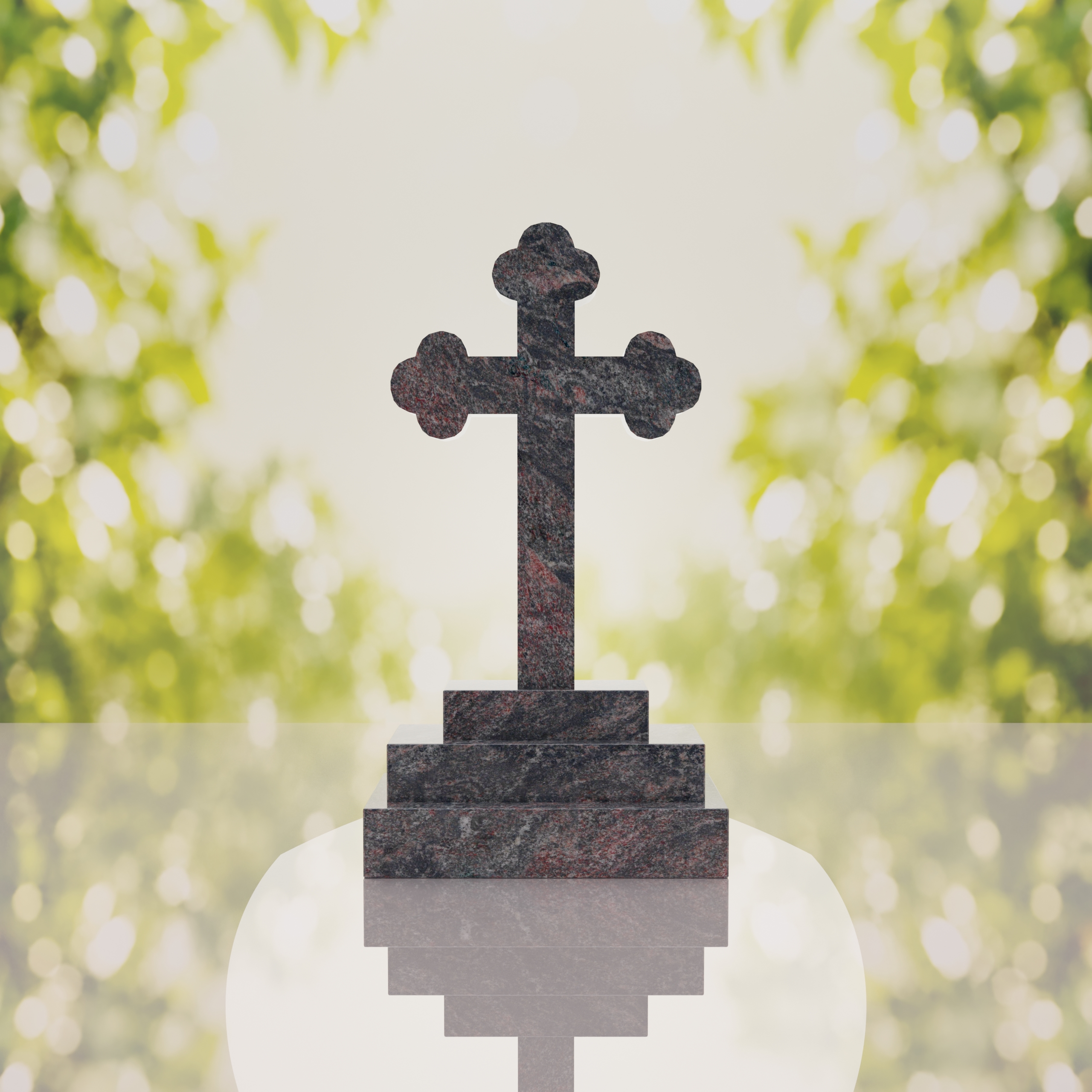 Traditional Christian Granite Cross Memorial thumbnail 6