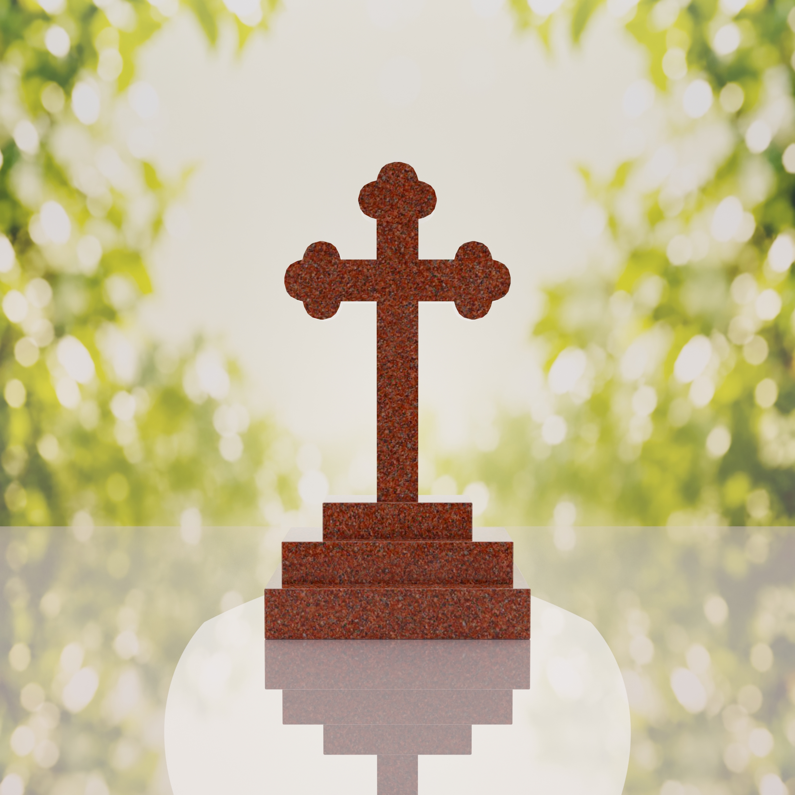 Traditional Christian Granite Cross Memorial thumbnail 3