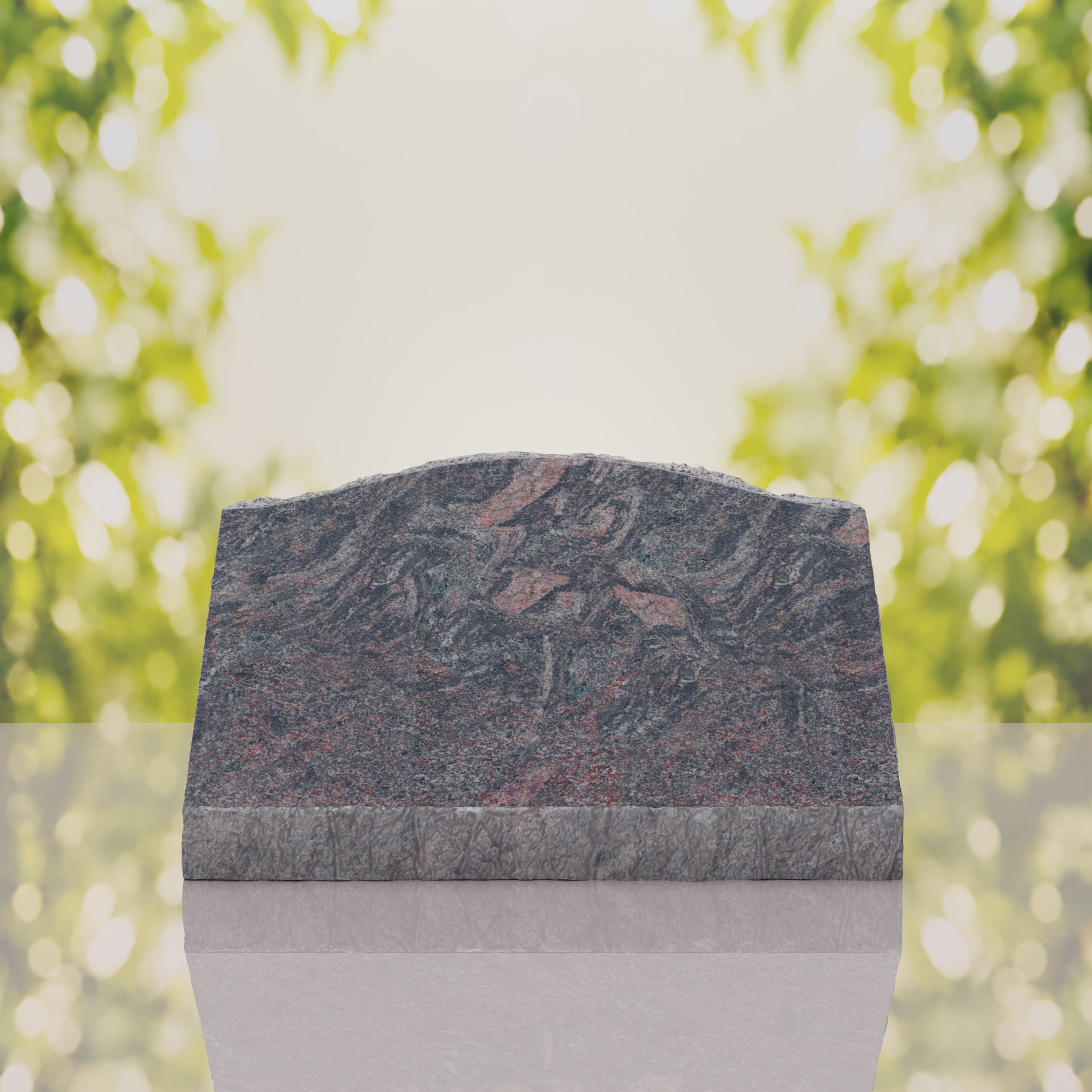 Serpentine Top Slant Granite Headstone thumbnail 5