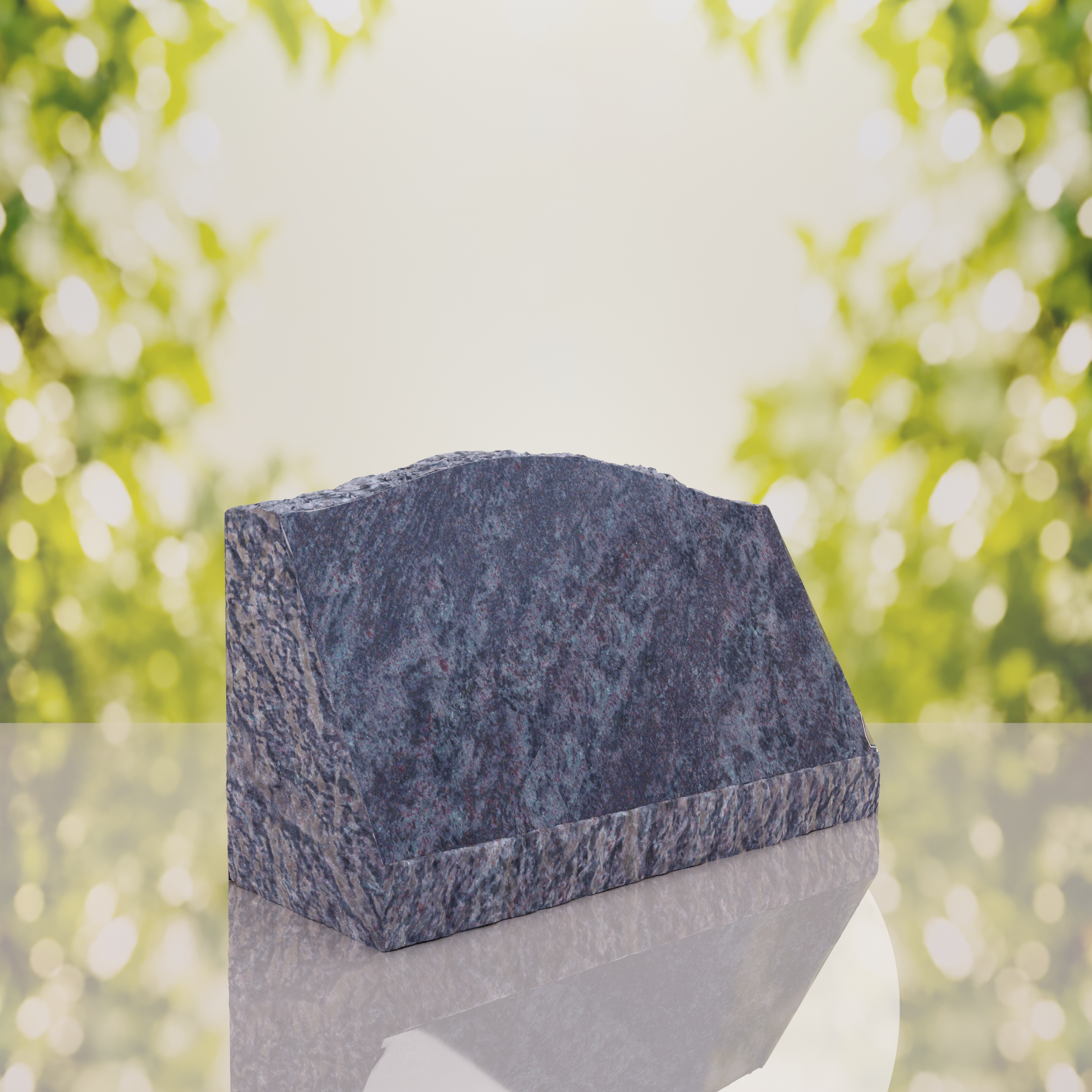 Serpentine Top Slant Granite Headstone thumbnail 7