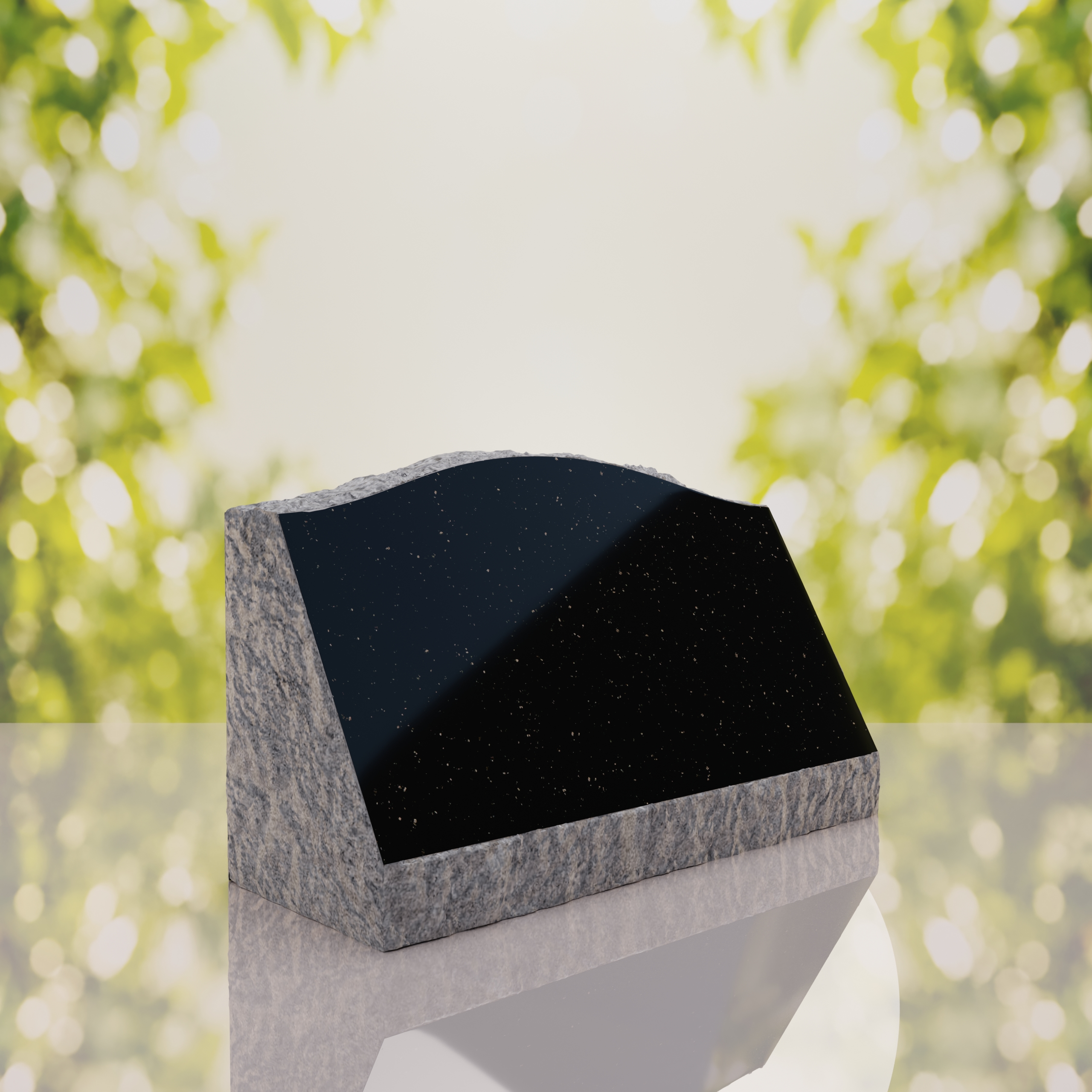 Serpentine Top Slant Granite Headstone thumbnail 13