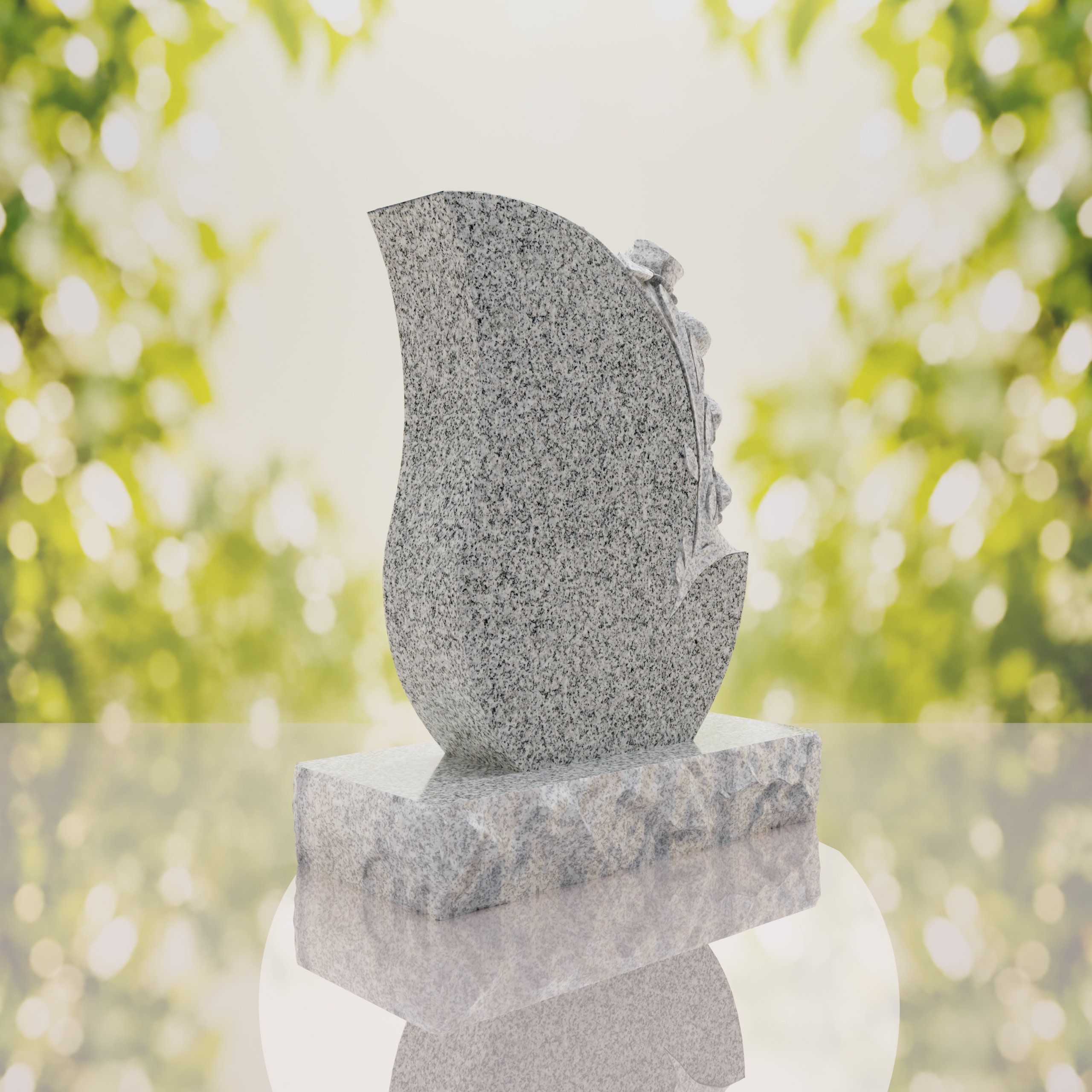 Rose Teardrop Headstone thumbnail 8