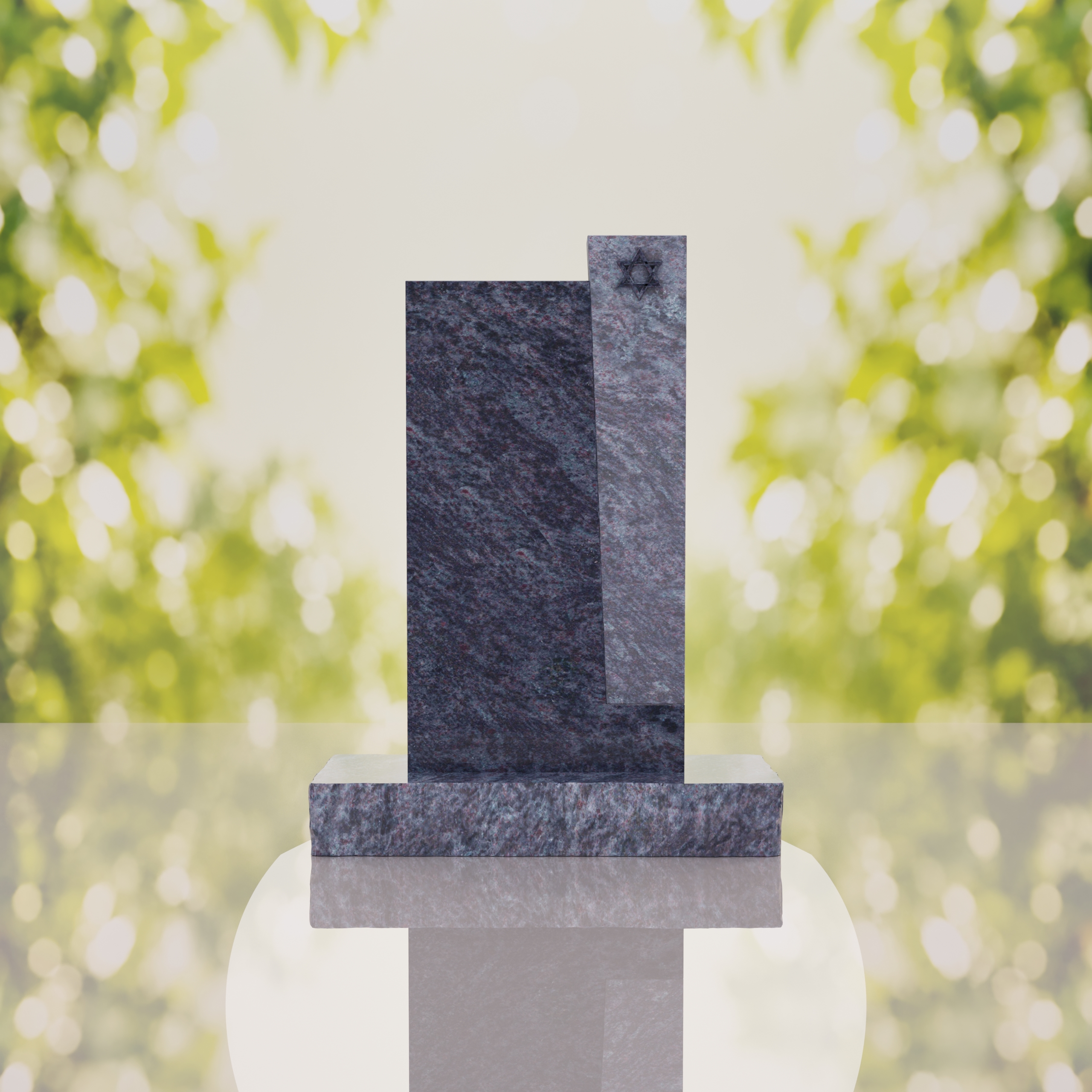 Modern Jewish Granite Memorial Headstone thumbnail 8