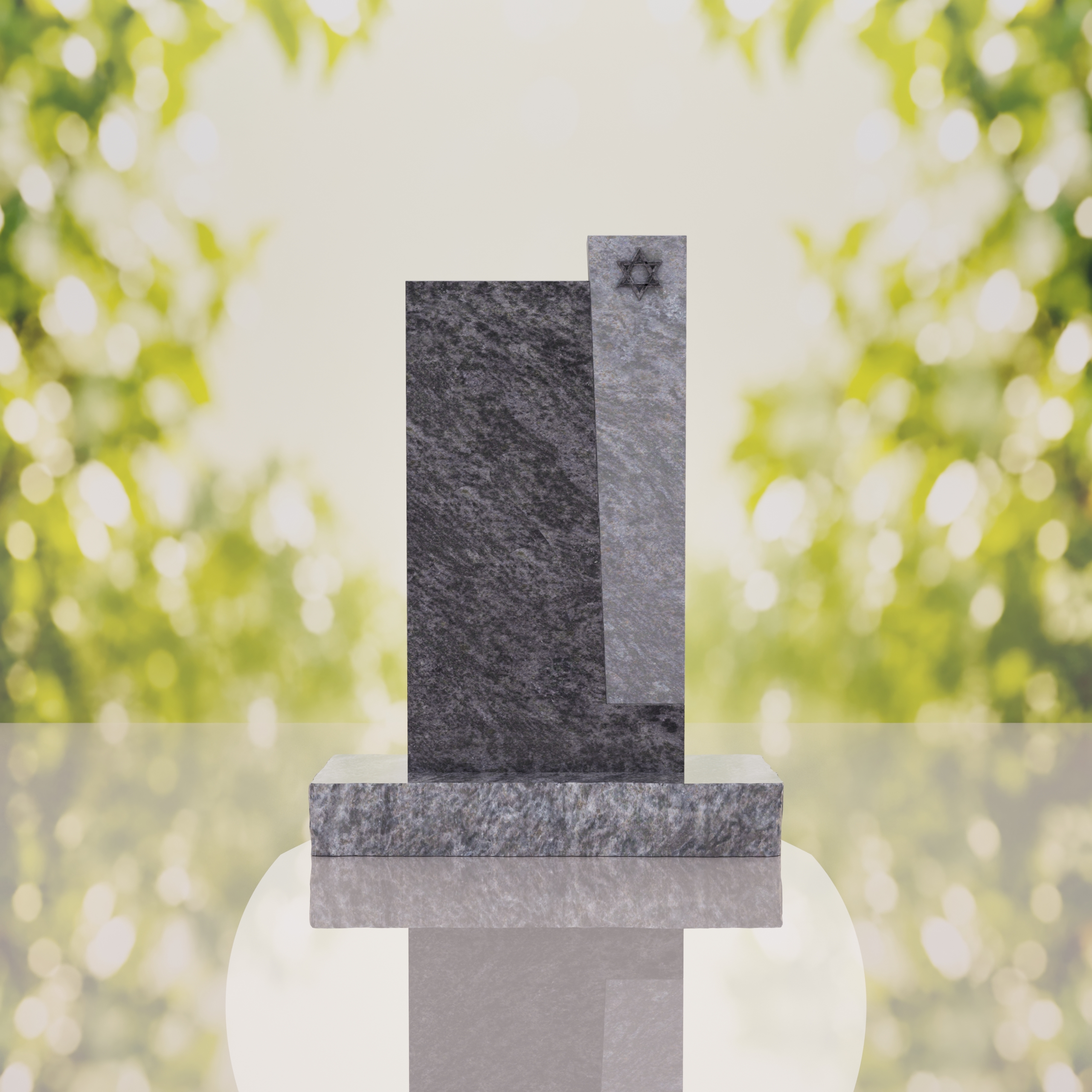 Modern Jewish Granite Memorial Headstone thumbnail 11