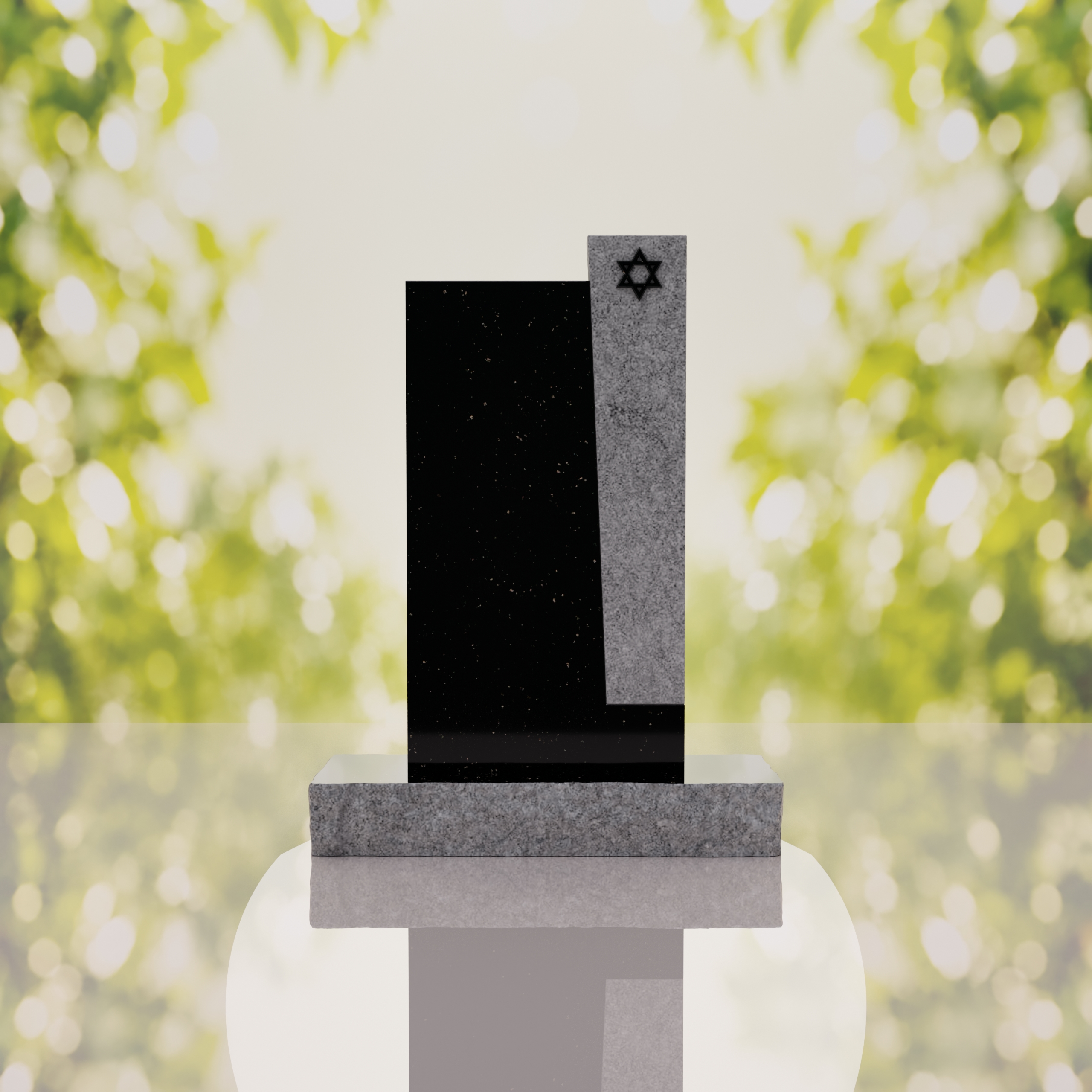 Modern Jewish Granite Memorial Headstone thumbnail 14