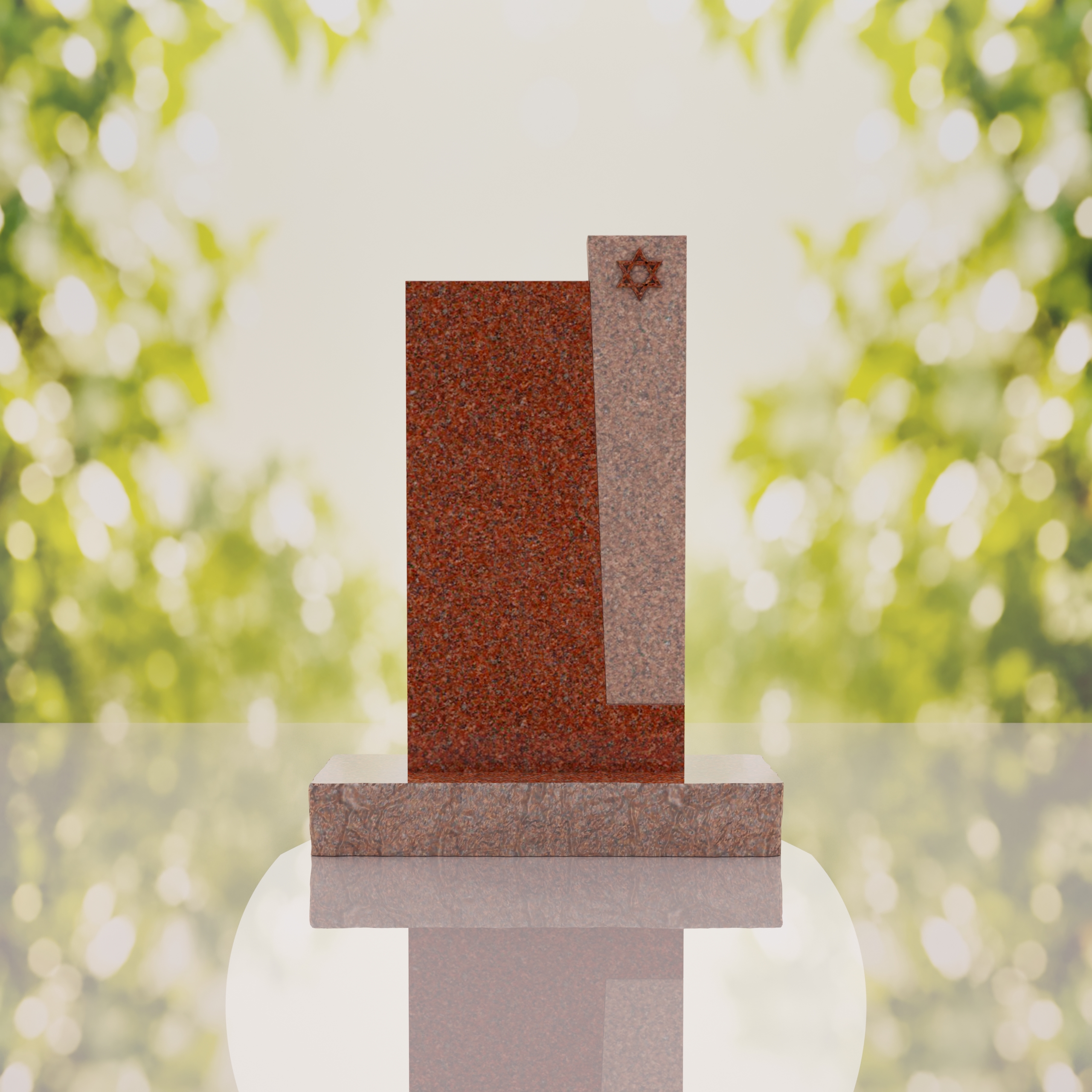 Modern Jewish Granite Memorial Headstone thumbnail 2