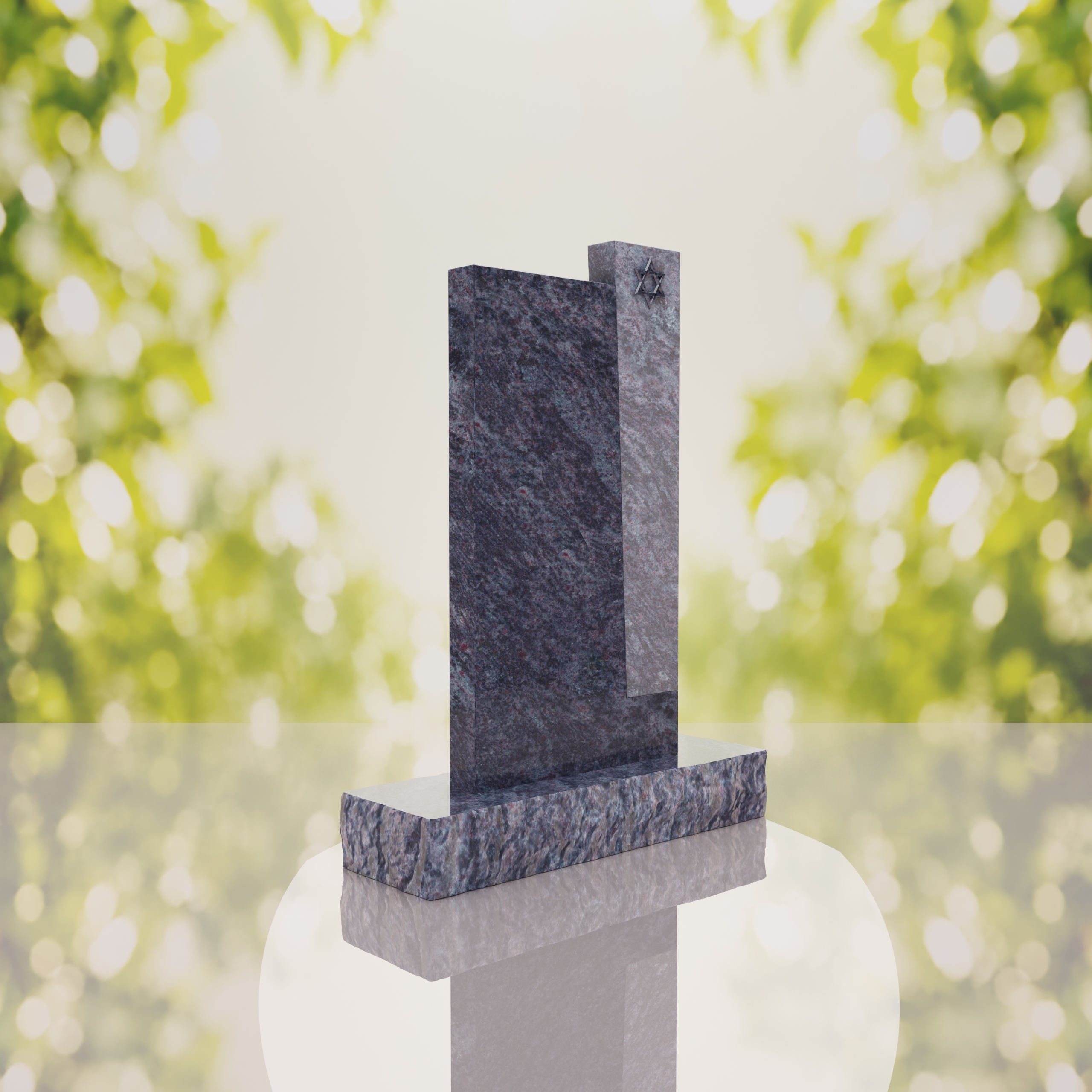 Modern Jewish Granite Memorial Headstone thumbnail 7