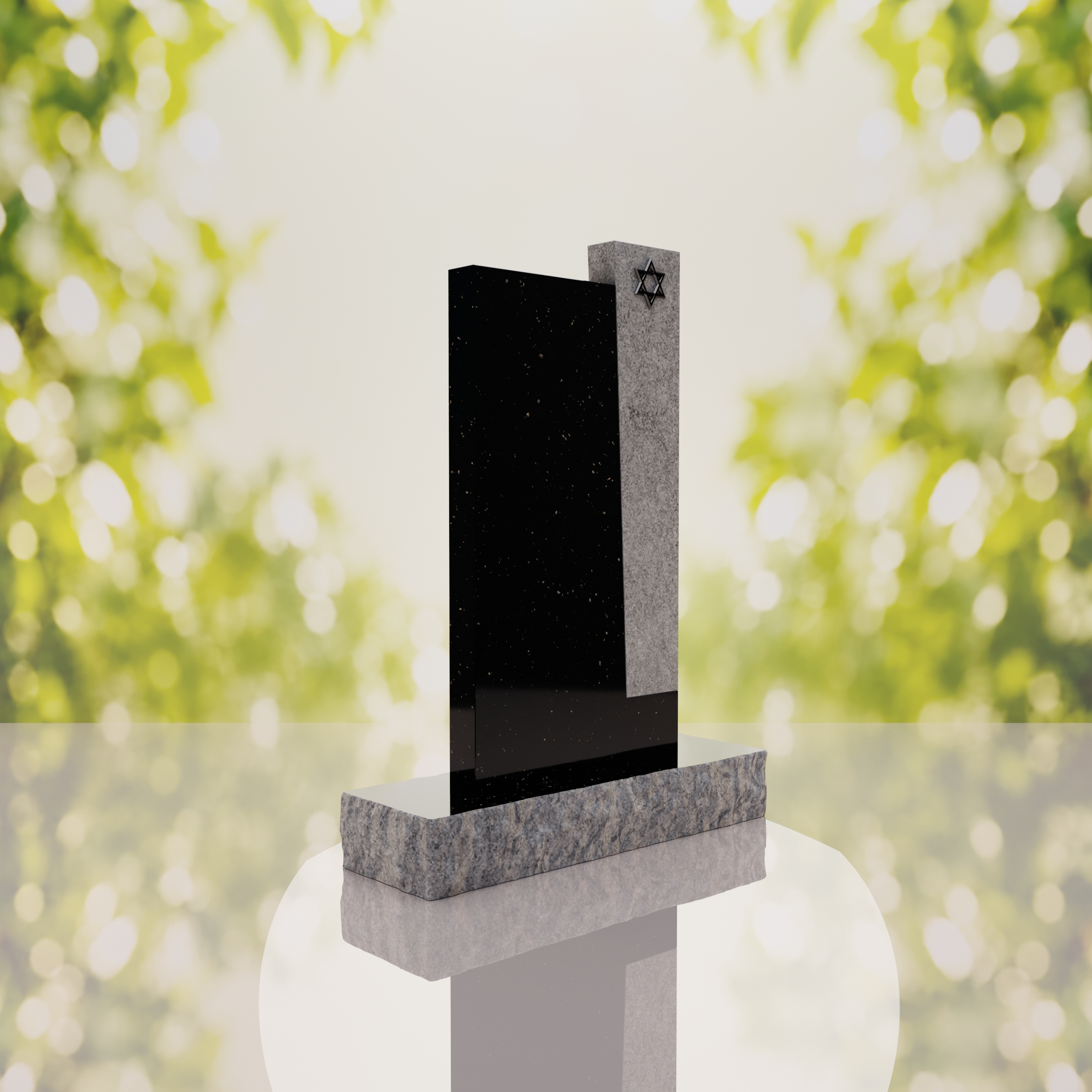 Modern Jewish Granite Memorial Headstone thumbnail 13