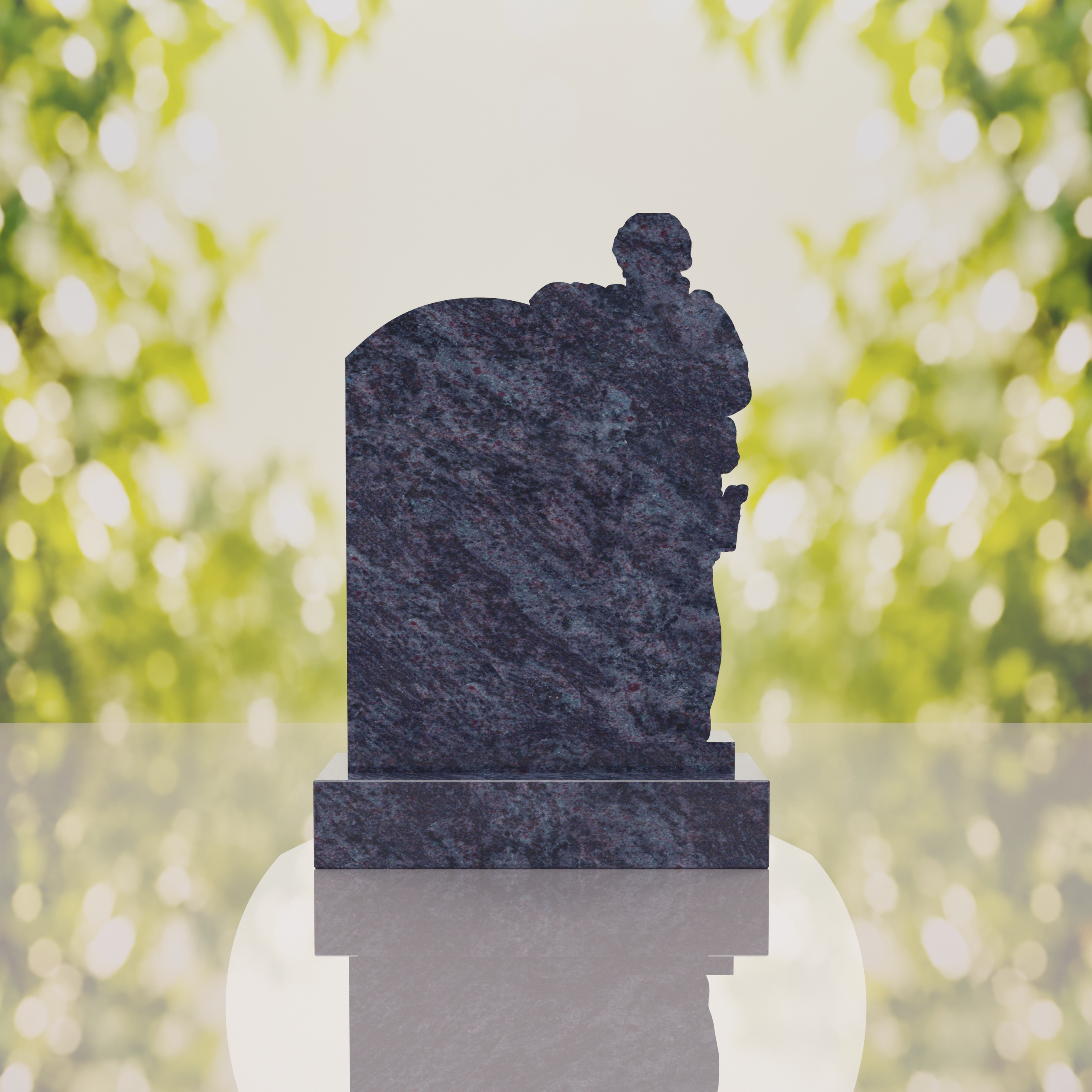 Standing Soldier Granite Memorial Headstone thumbnail 10