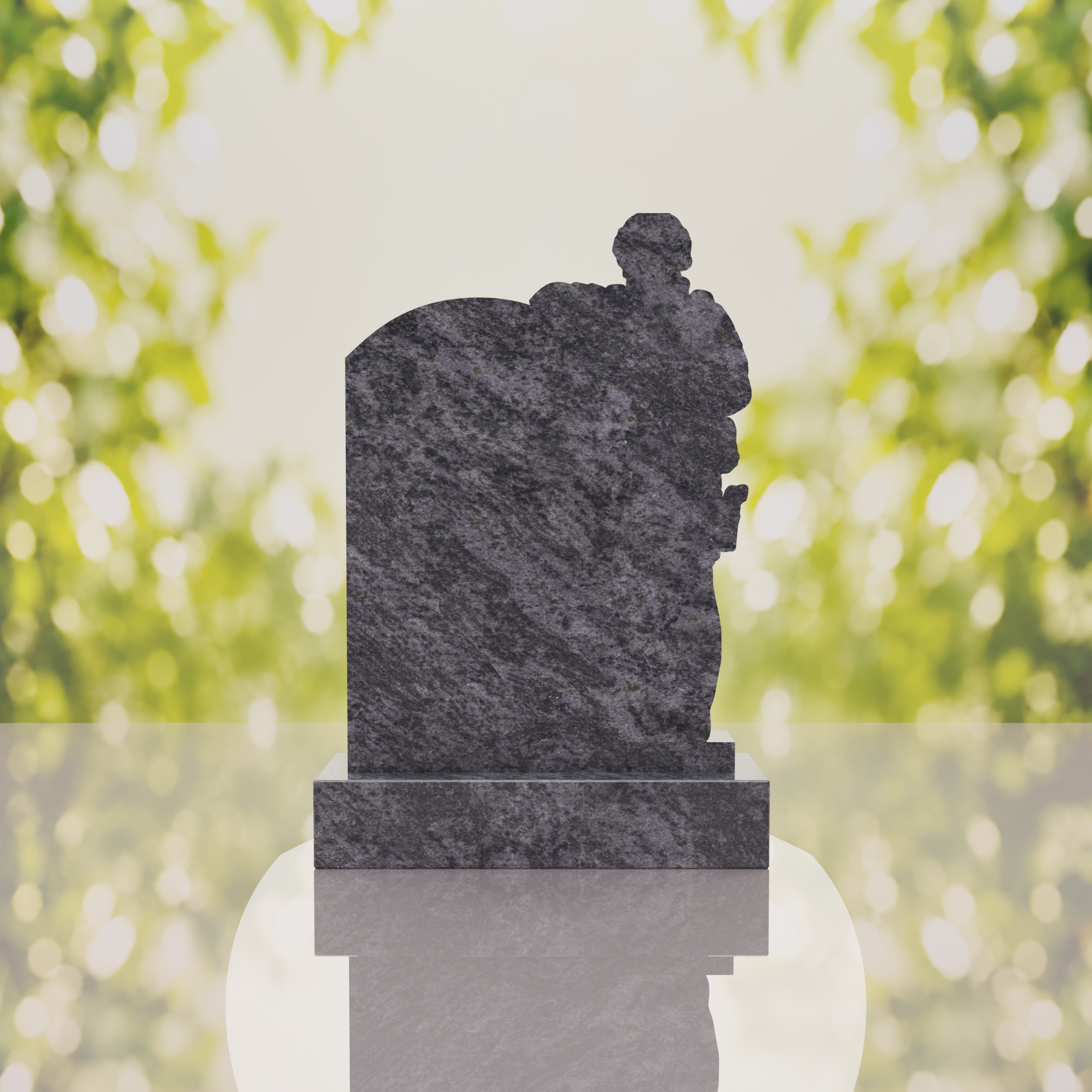 Standing Soldier Granite Memorial Headstone thumbnail 13