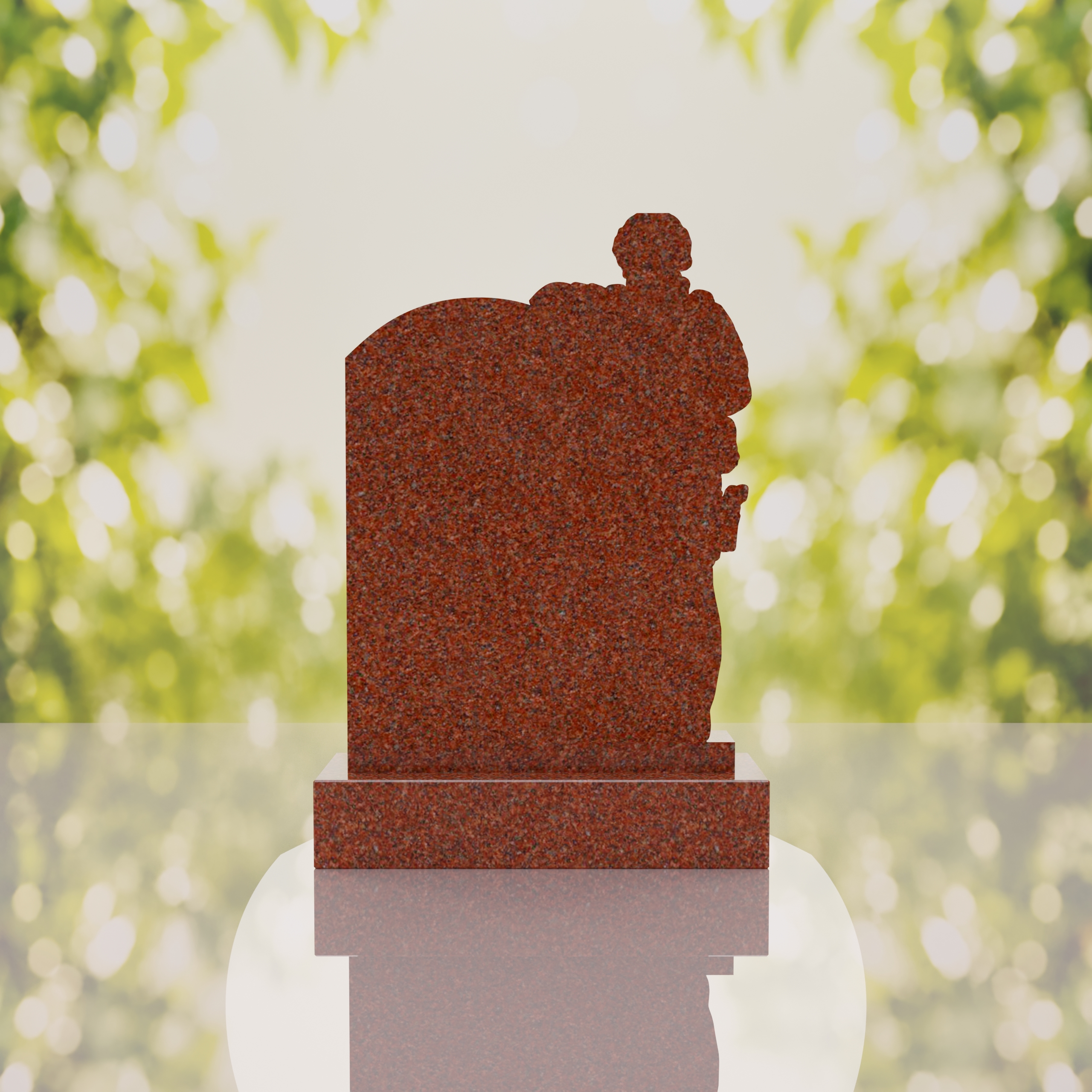 Standing Soldier Granite Memorial Headstone thumbnail 4