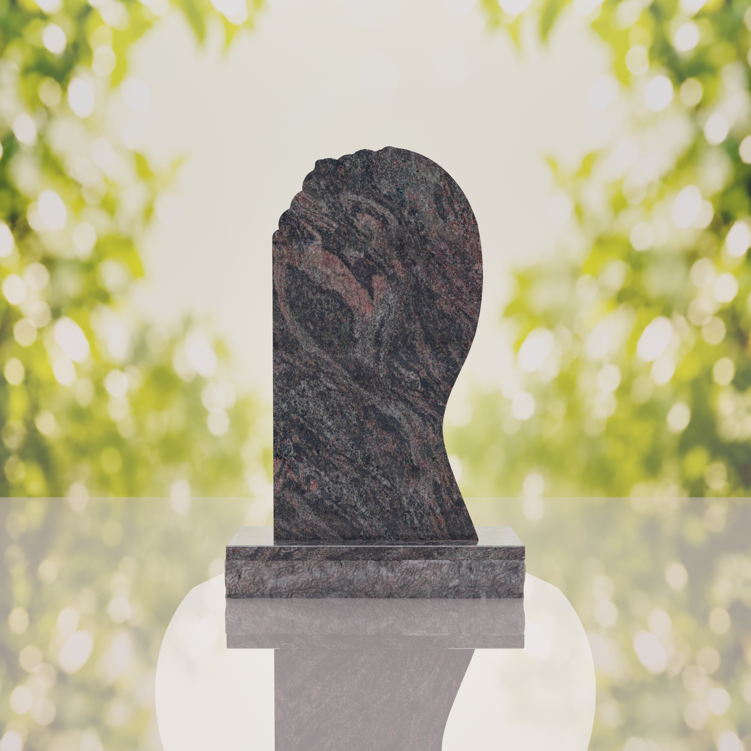 Shooting Star Granite Memorial Headstone thumbnail 7