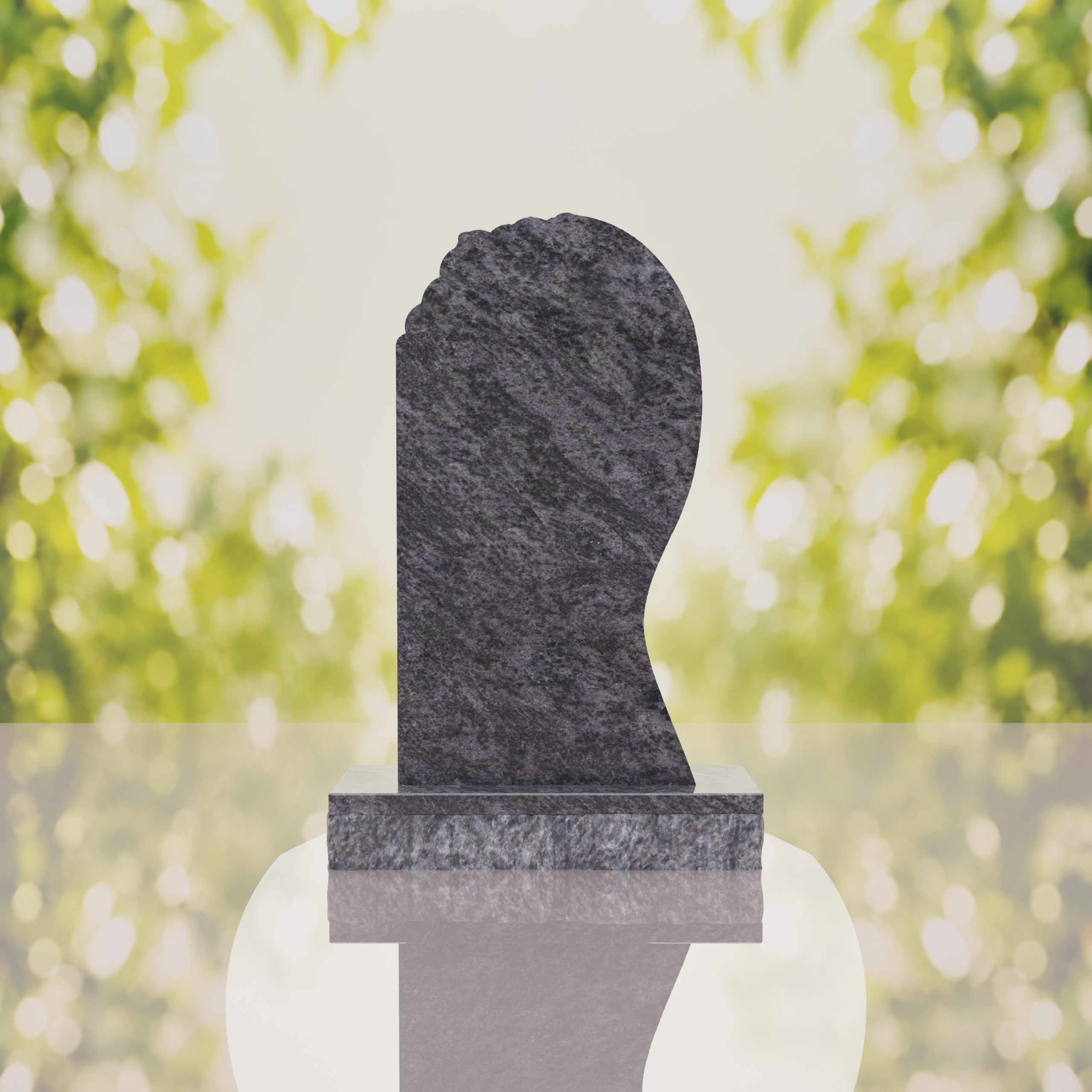 Shooting Star Granite Memorial Headstone thumbnail 13
