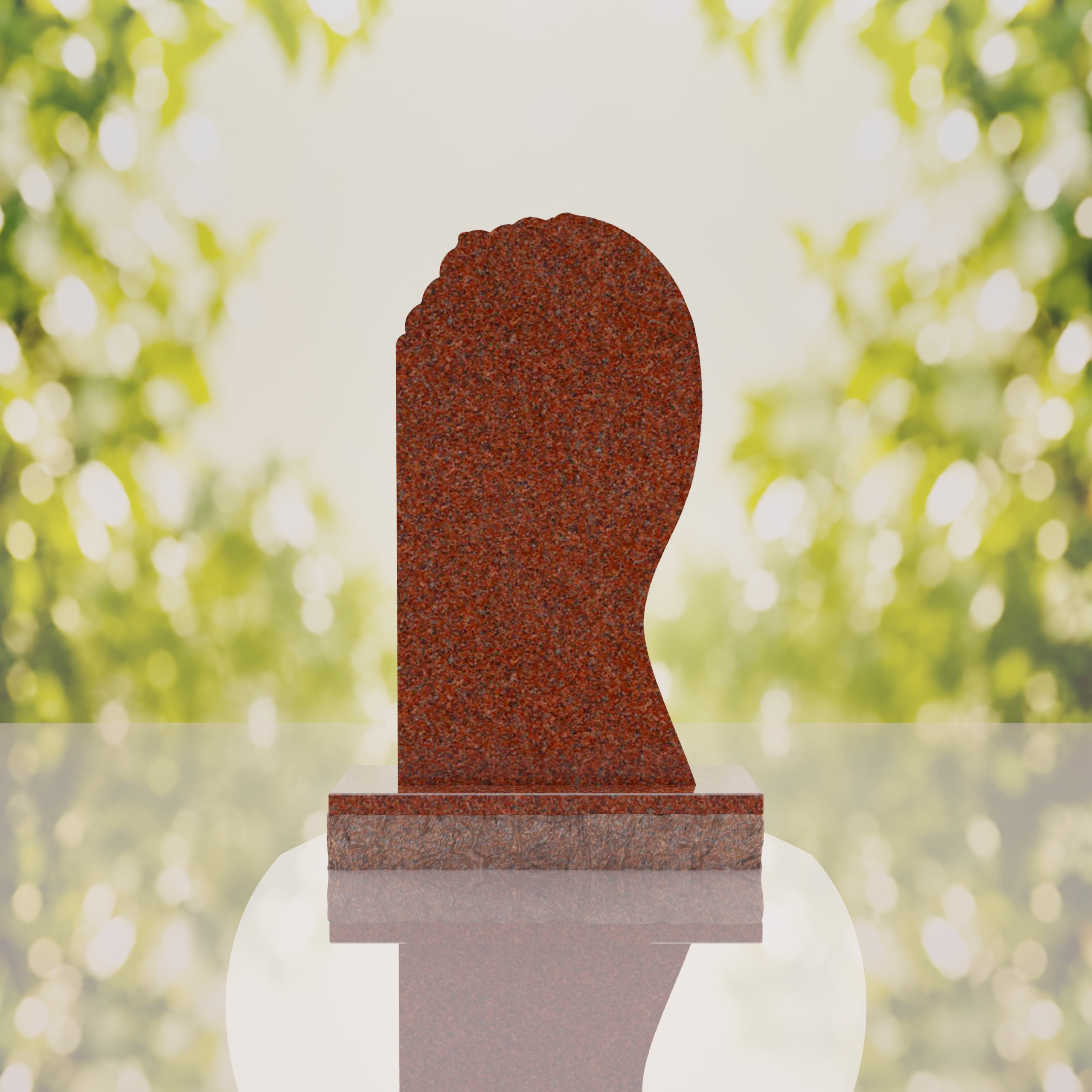 Shooting Star Granite Memorial Headstone thumbnail 4