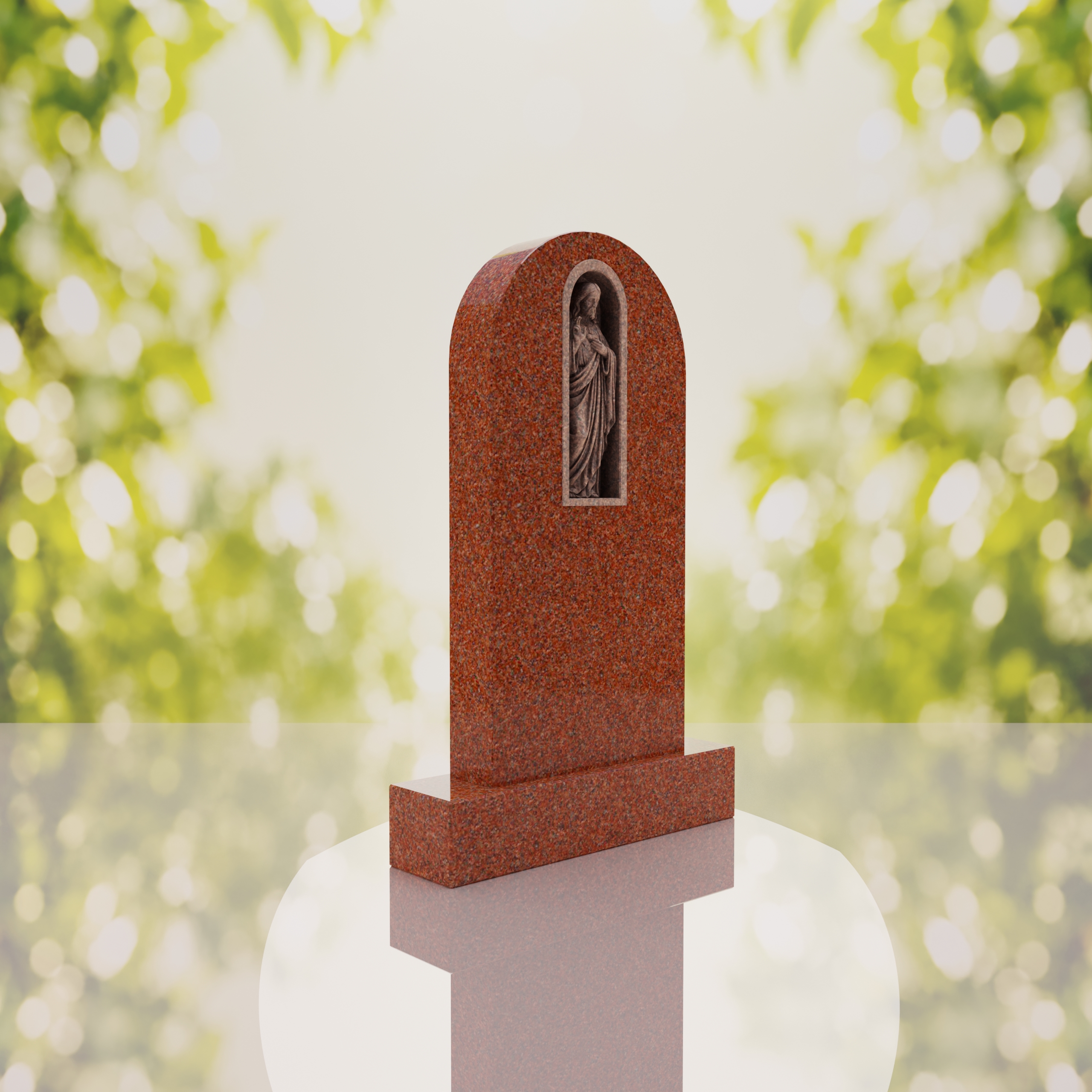 Sacred Heart of Jesus Catholic Granite Headstone thumbnail 13