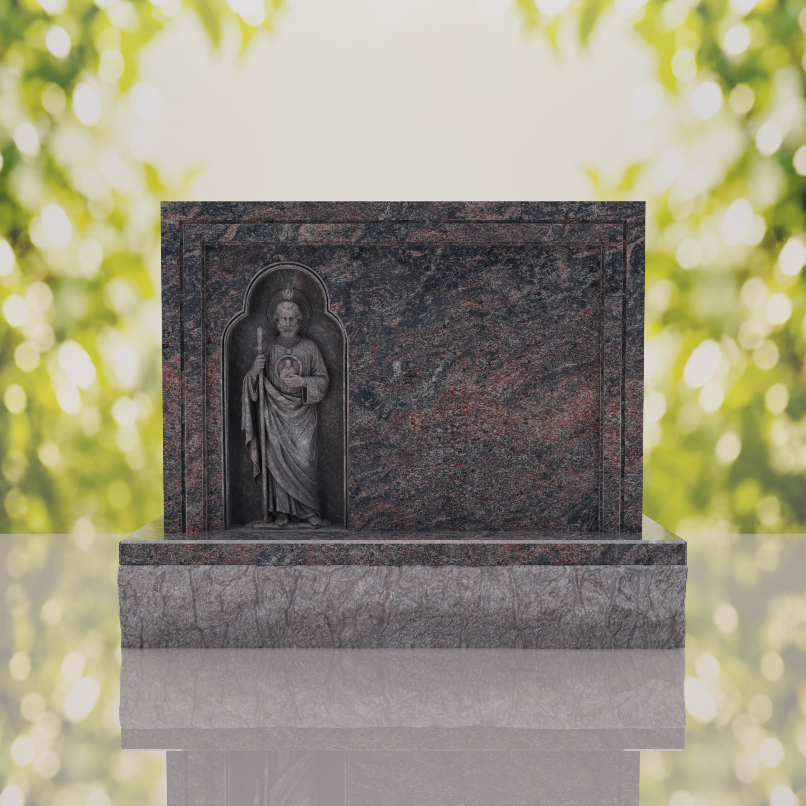 Saint Jude Companion Catholic Upright Headstone thumbnail 11