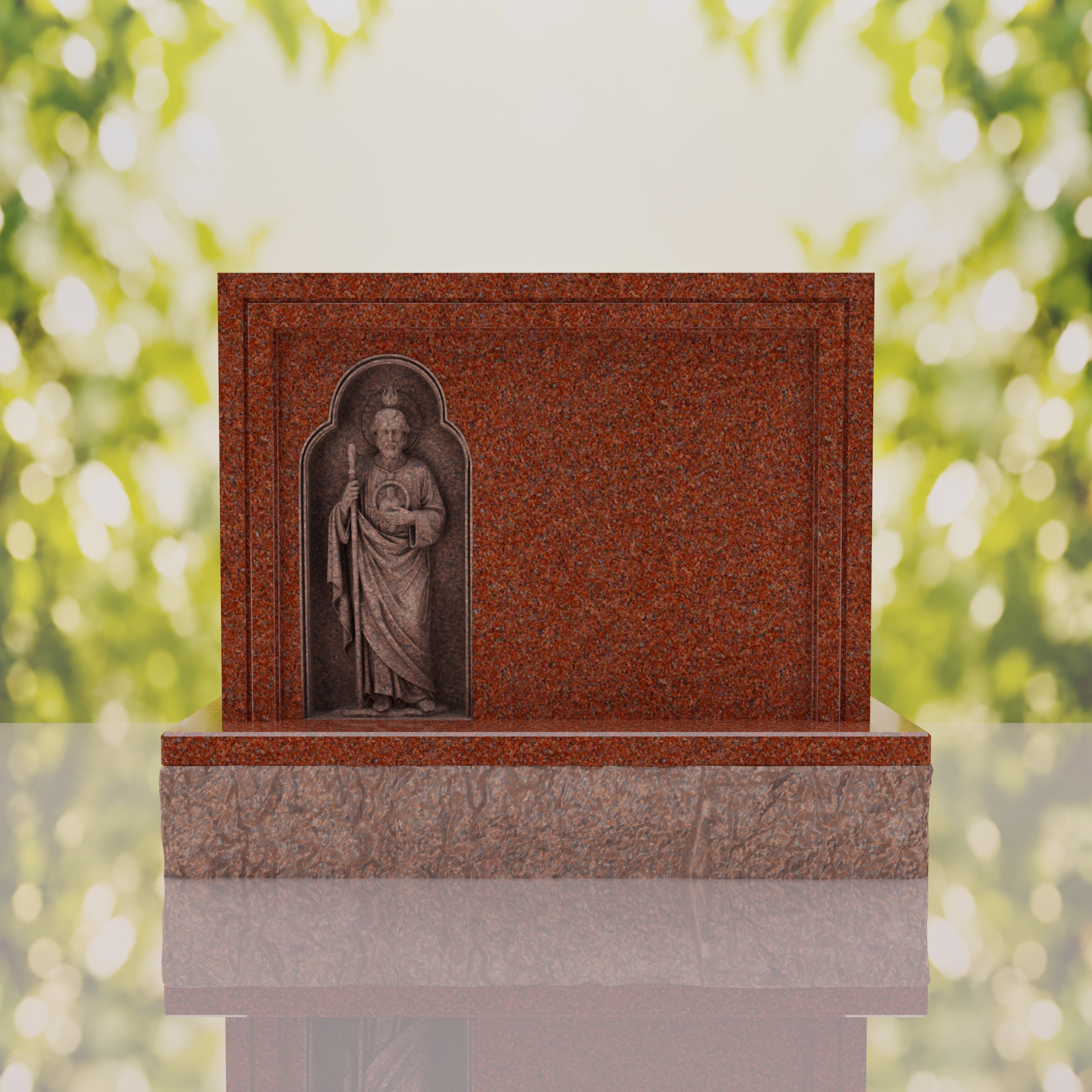 Saint Jude Companion Catholic Upright Headstone thumbnail 2