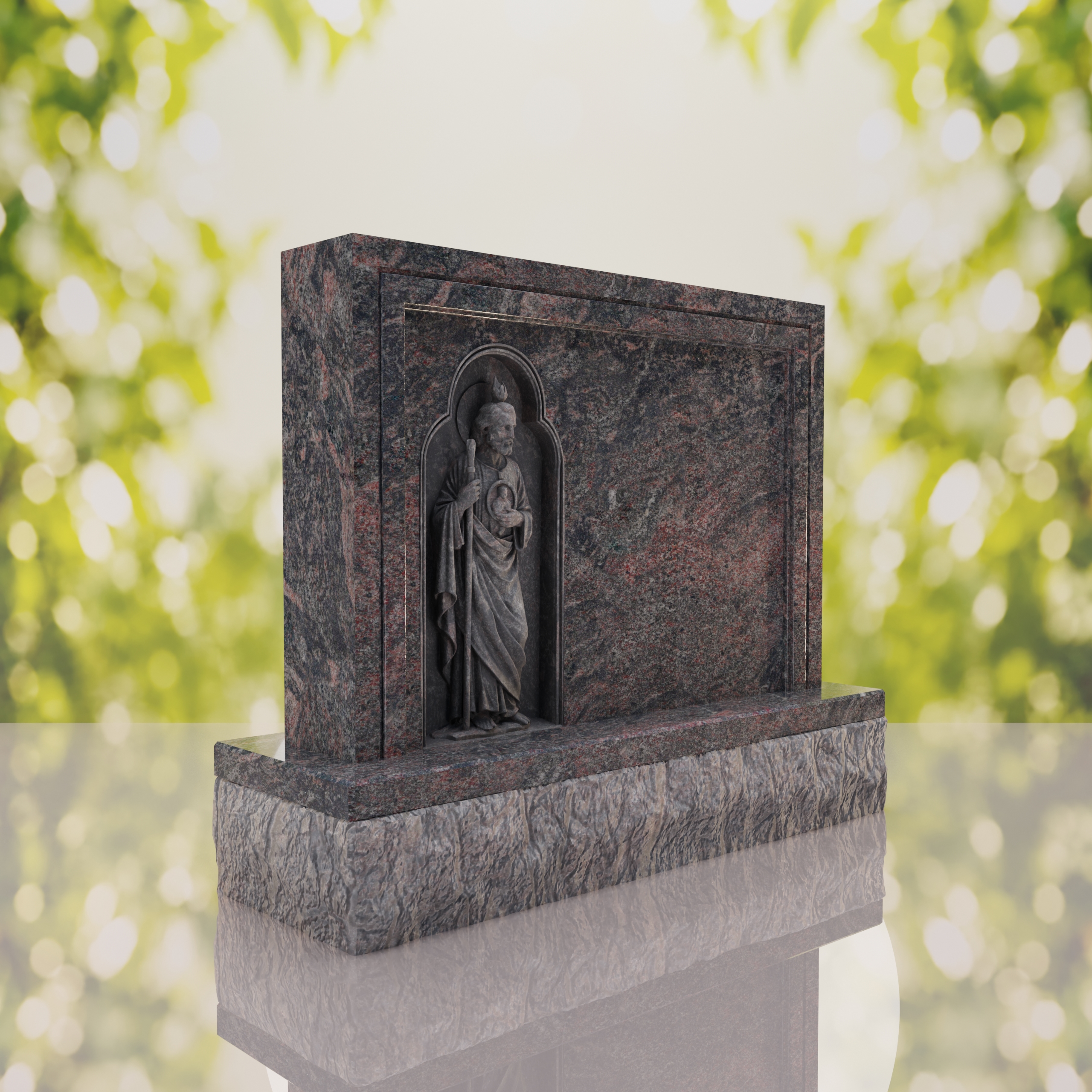 Saint Jude Companion Catholic Upright Headstone thumbnail 10