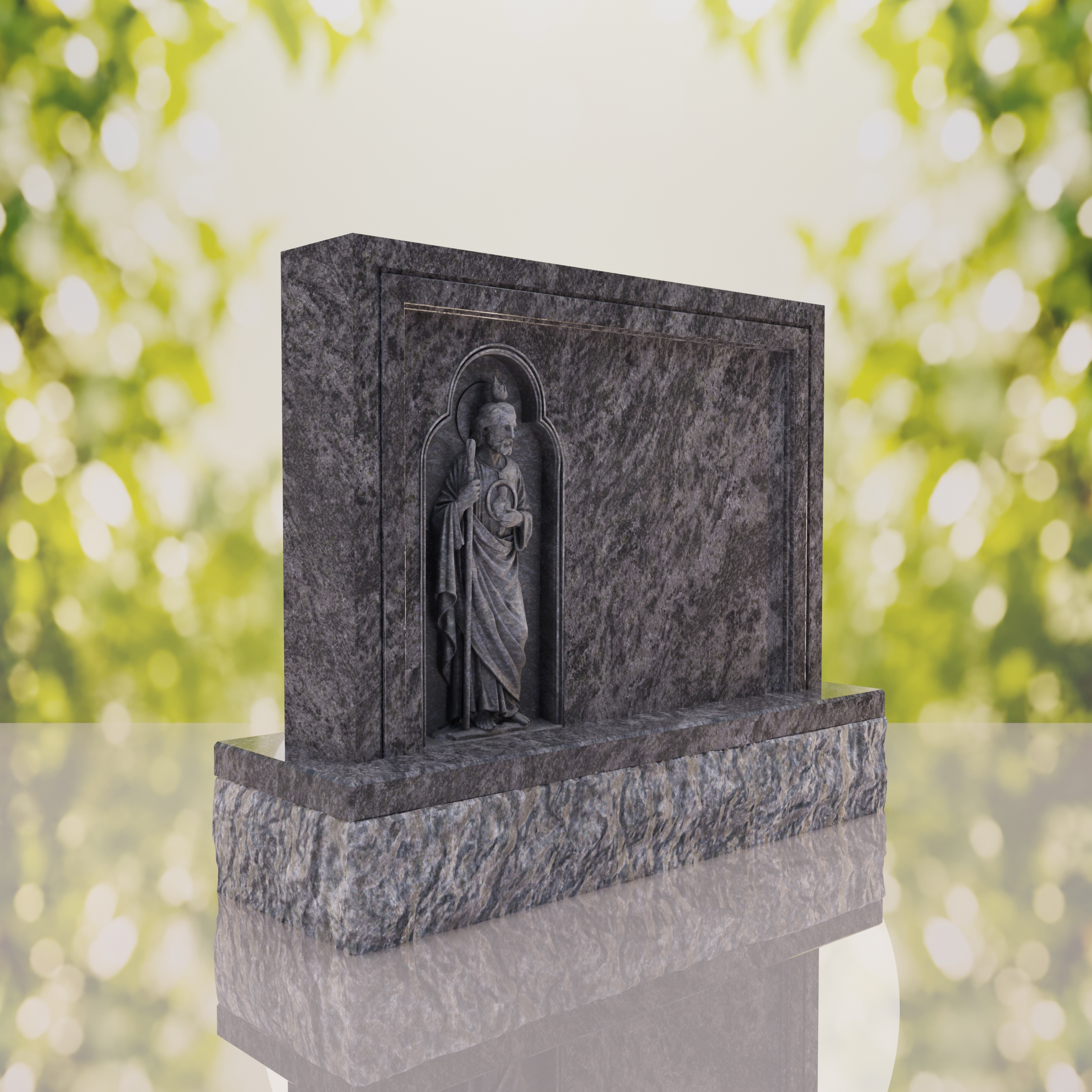 Saint Jude Companion Catholic Upright Headstone thumbnail 4