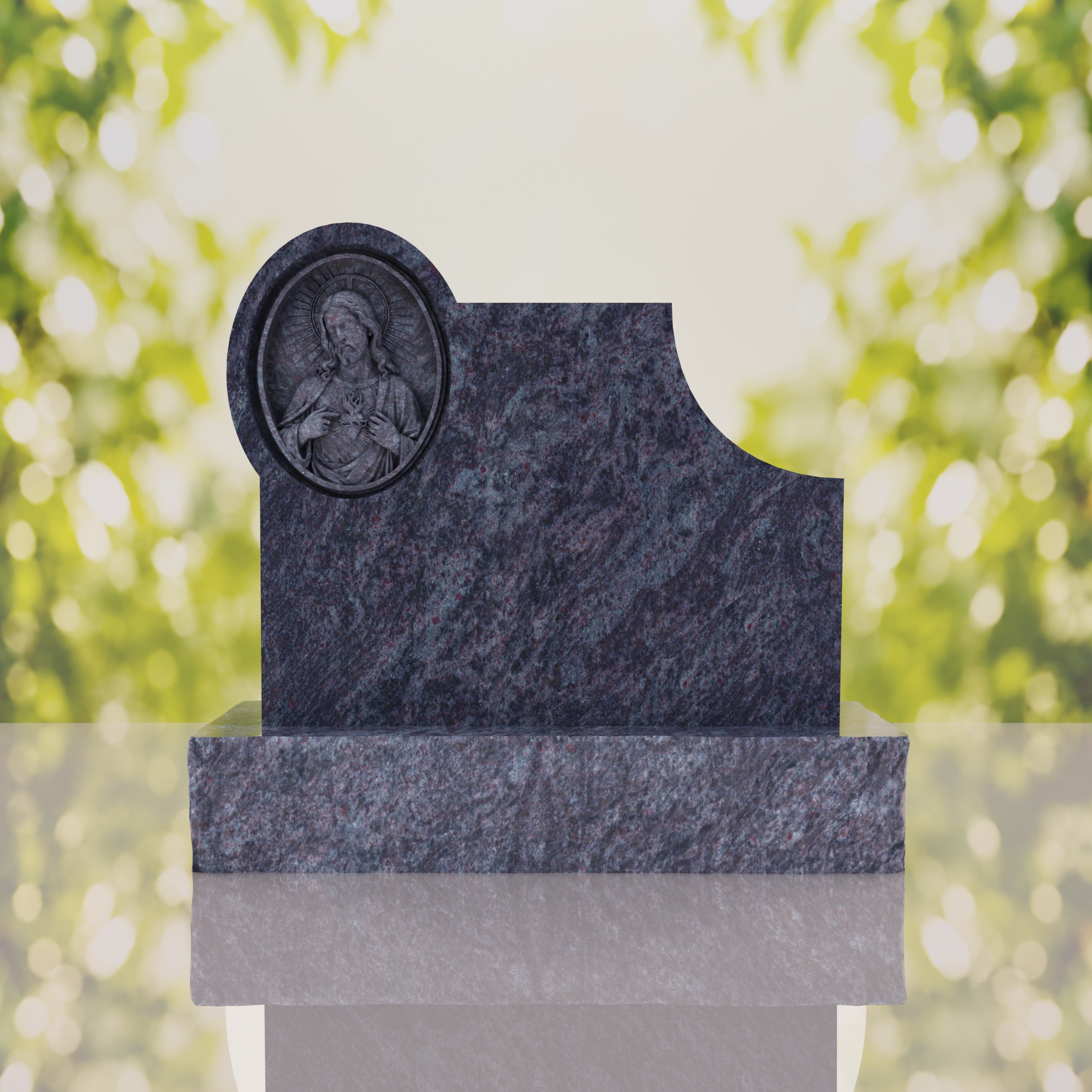 Sacred Heart of Jesus Catholic Companion Headstone thumbnail 2