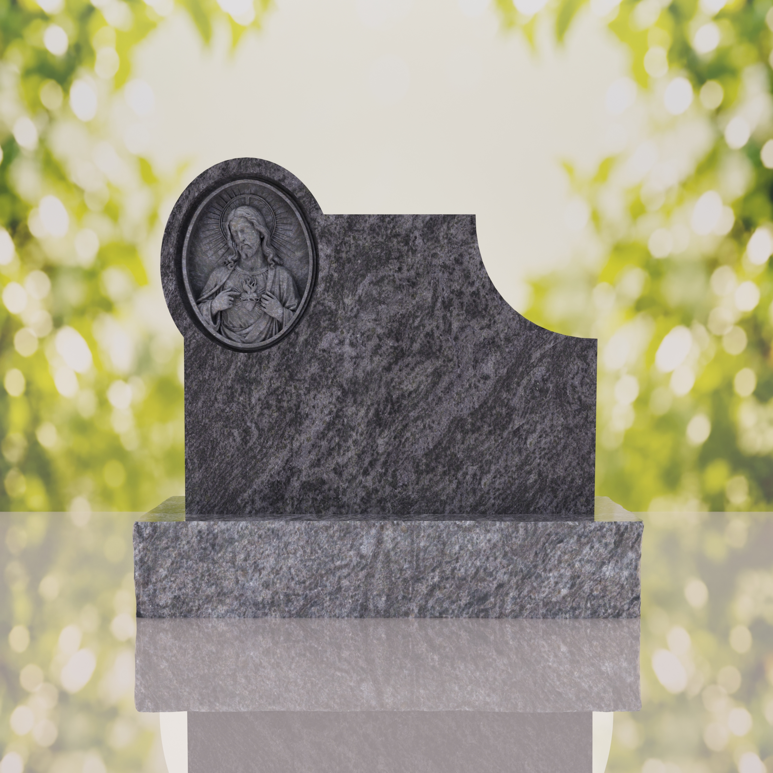 Sacred Heart of Jesus Catholic Companion Headstone thumbnail 11