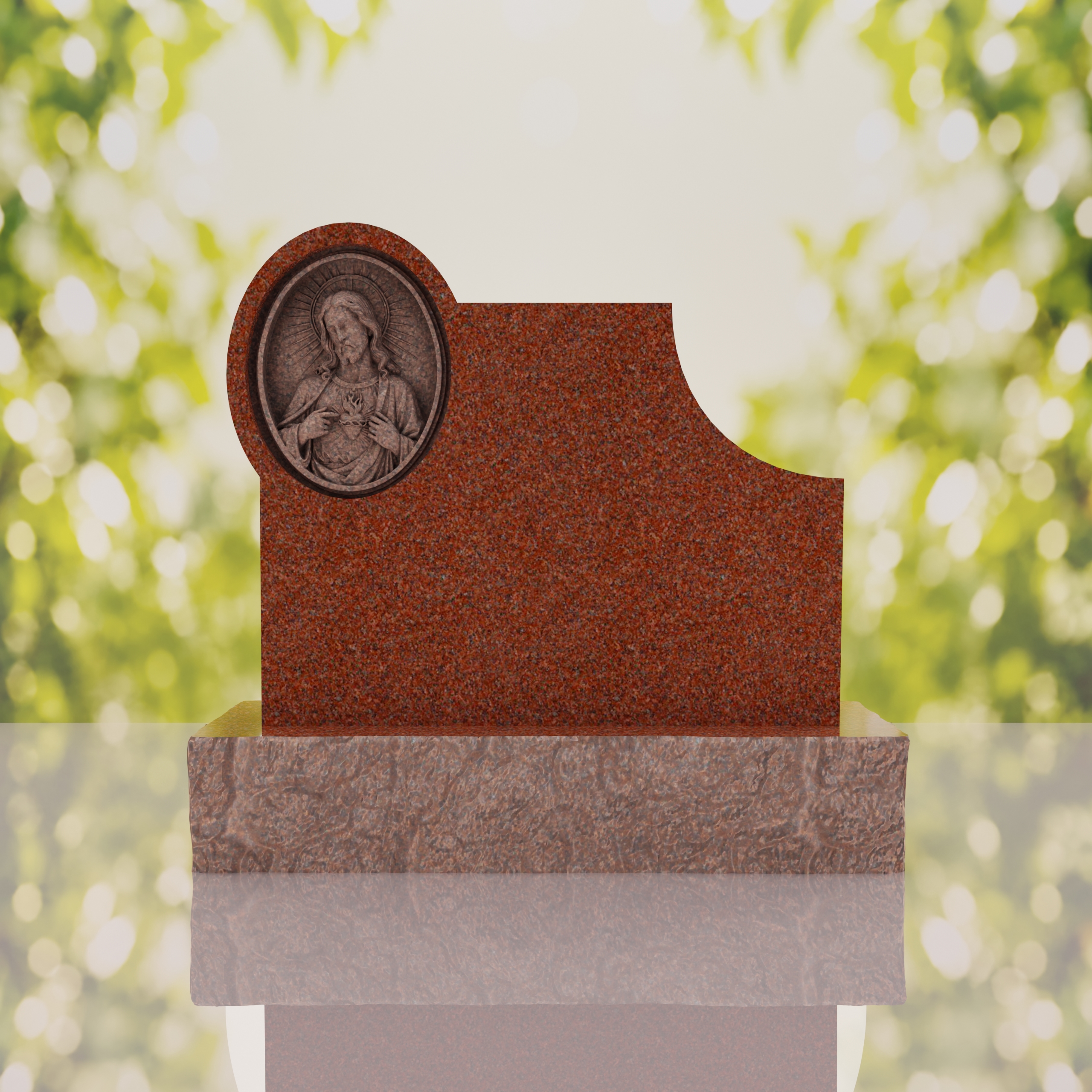 Sacred Heart of Jesus Catholic Companion Headstone thumbnail 8